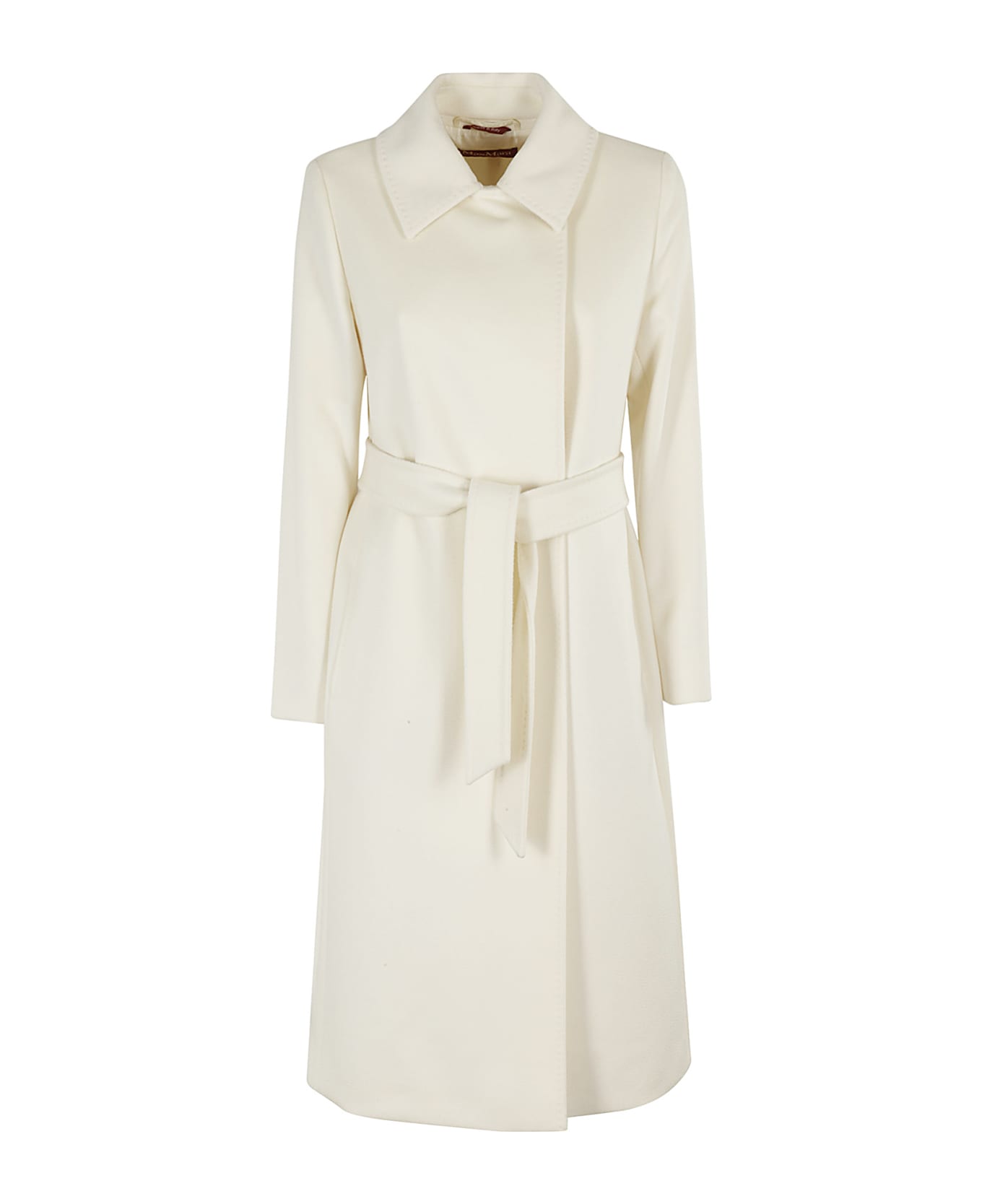 Max Mara Studio 
bcollag
 Wool Wrap Coat - White