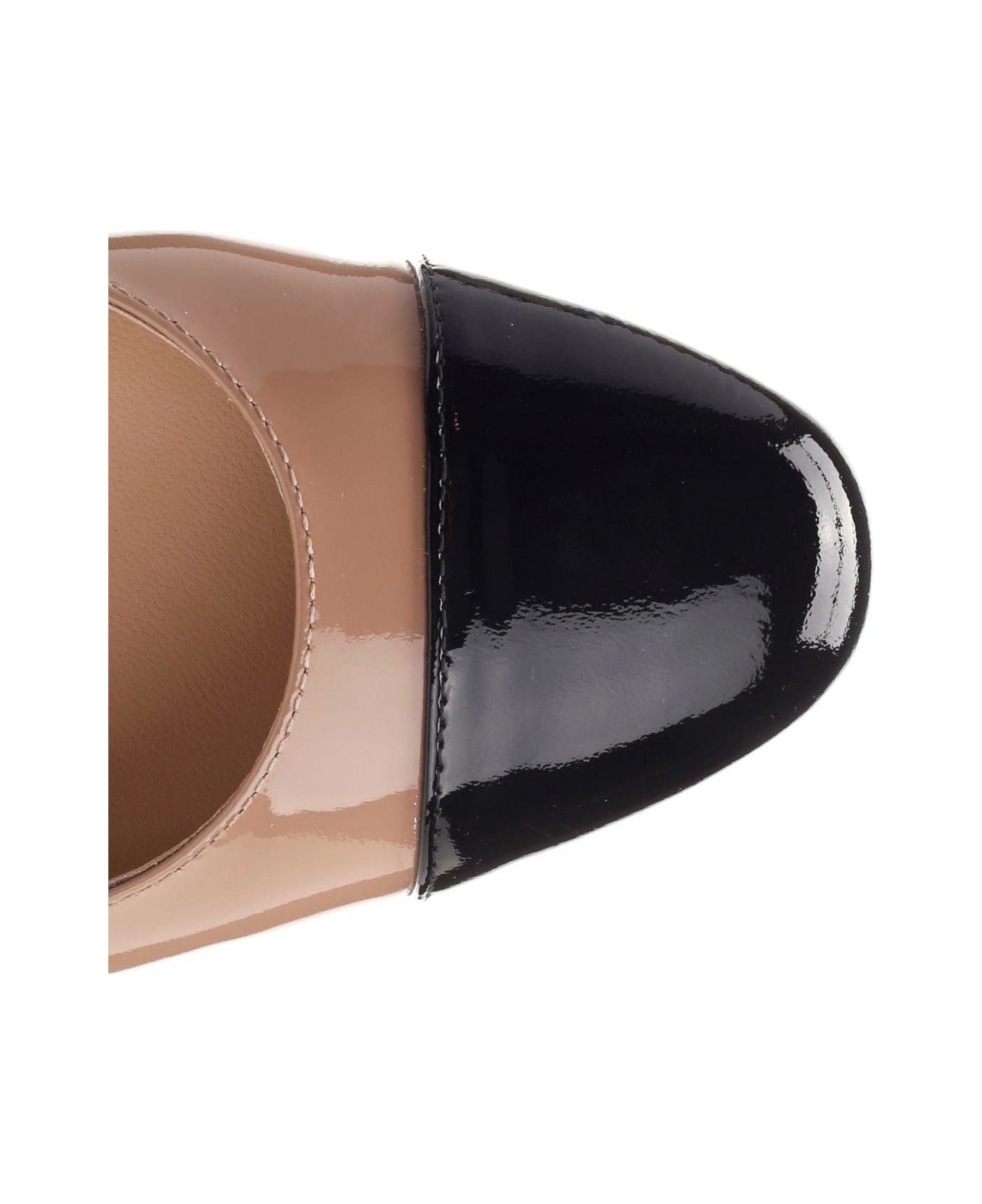 Stuart Weitzman Sleek Slingback Flat Shoes - Fawn/black