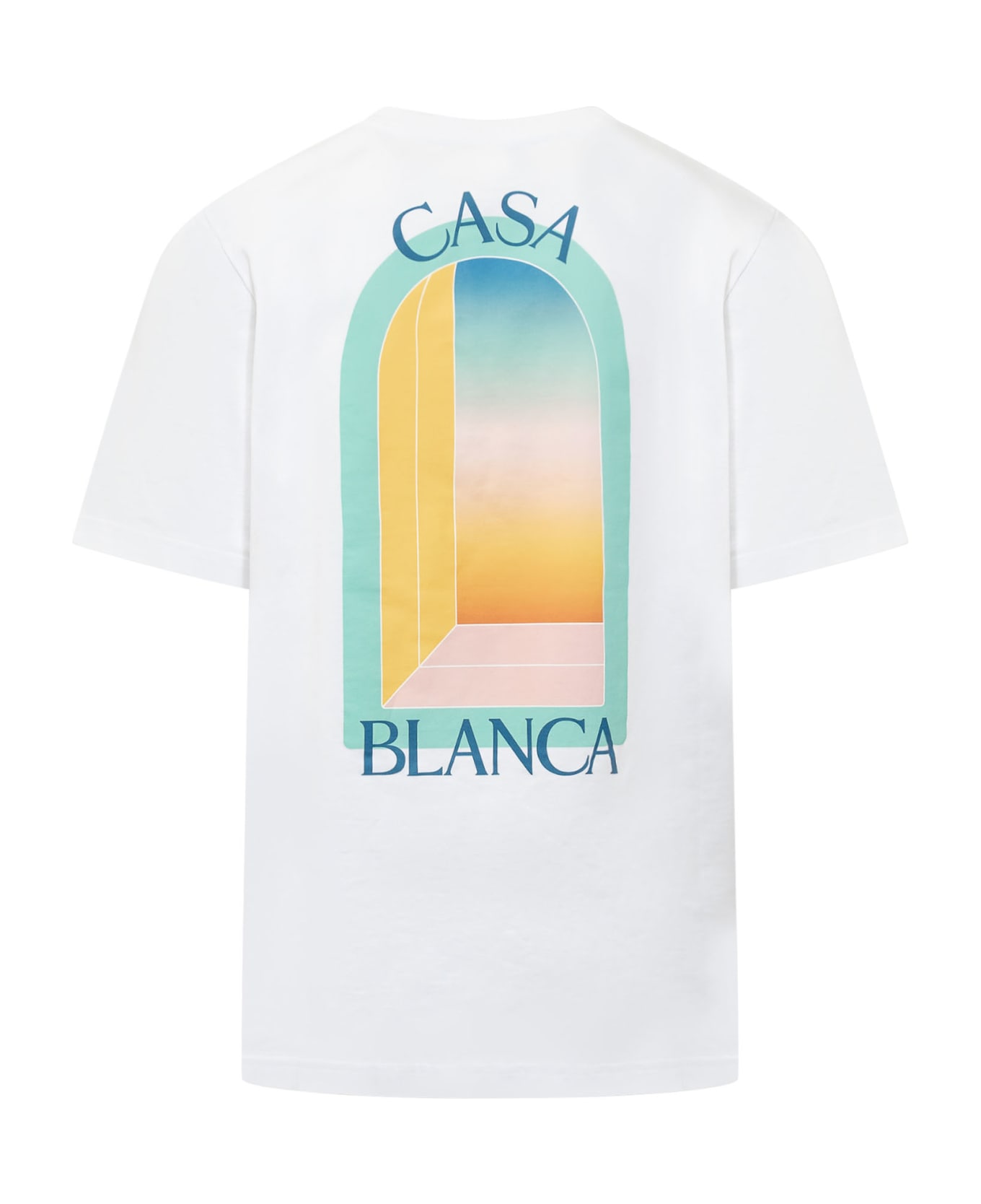 Casablanca Printed T-shirt - WHITE L ARC COLORE