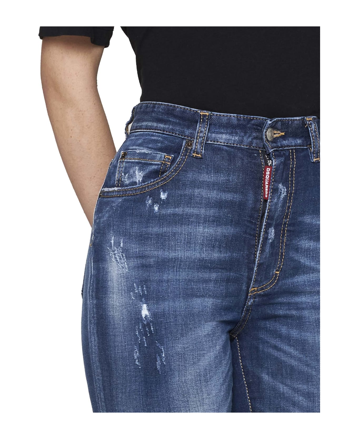 Dsquared2 High Rise Flare Jeans - Blue デニム