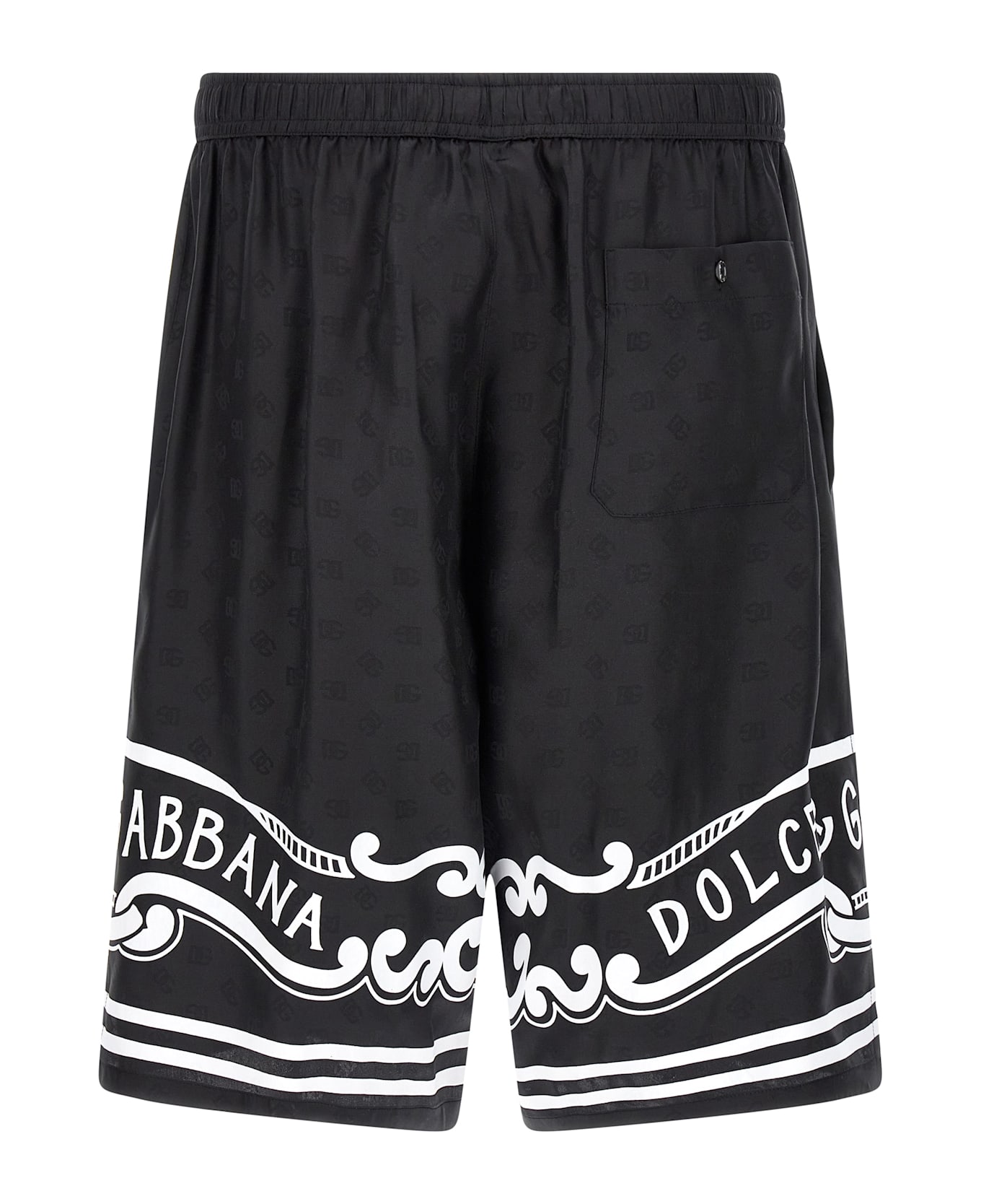 Dolce 
Gabbana Bandana Silk Bermuda Shorts - White/Black