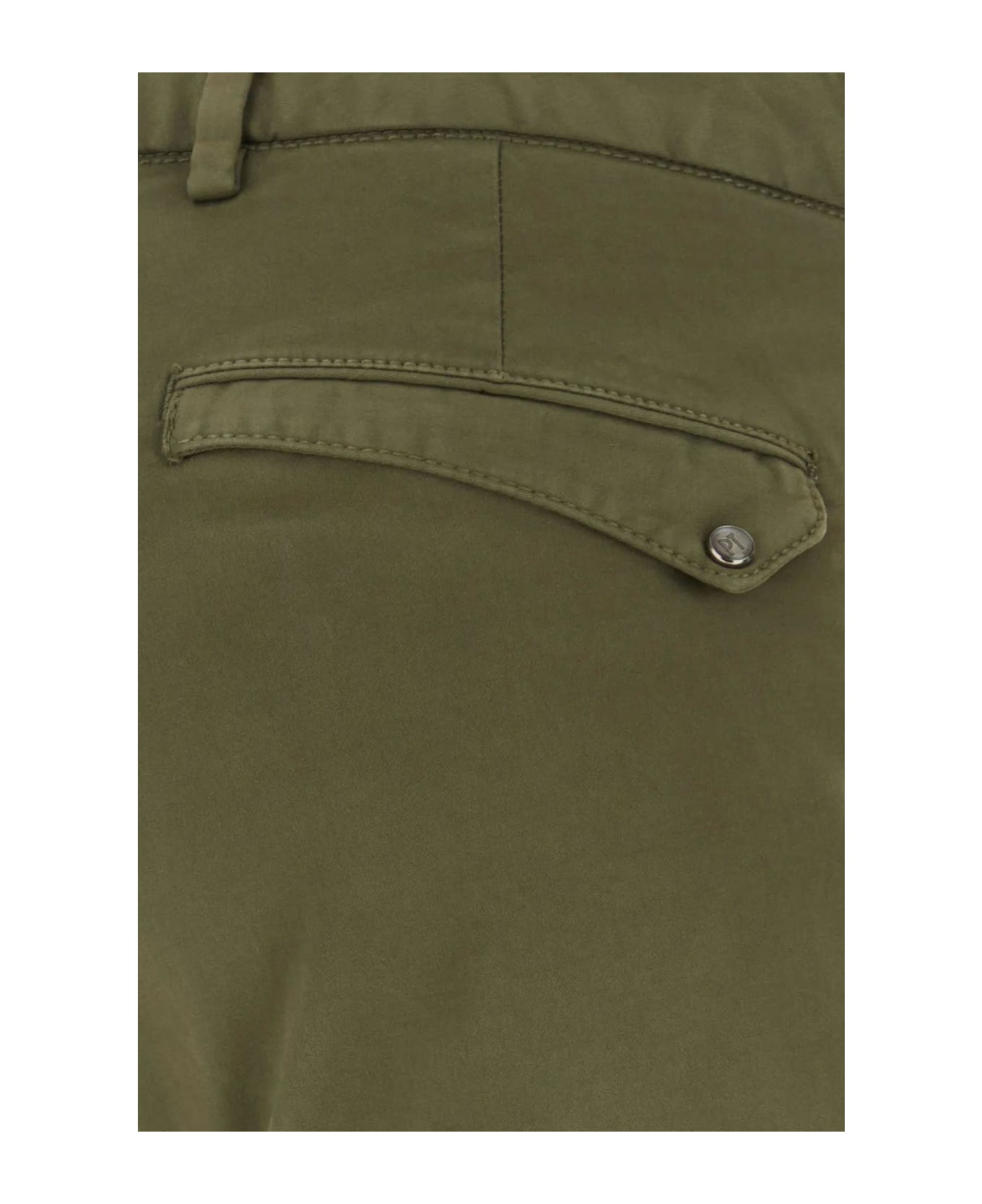 PT Torino Olive Green Stretch Cotton Pant ボトムス