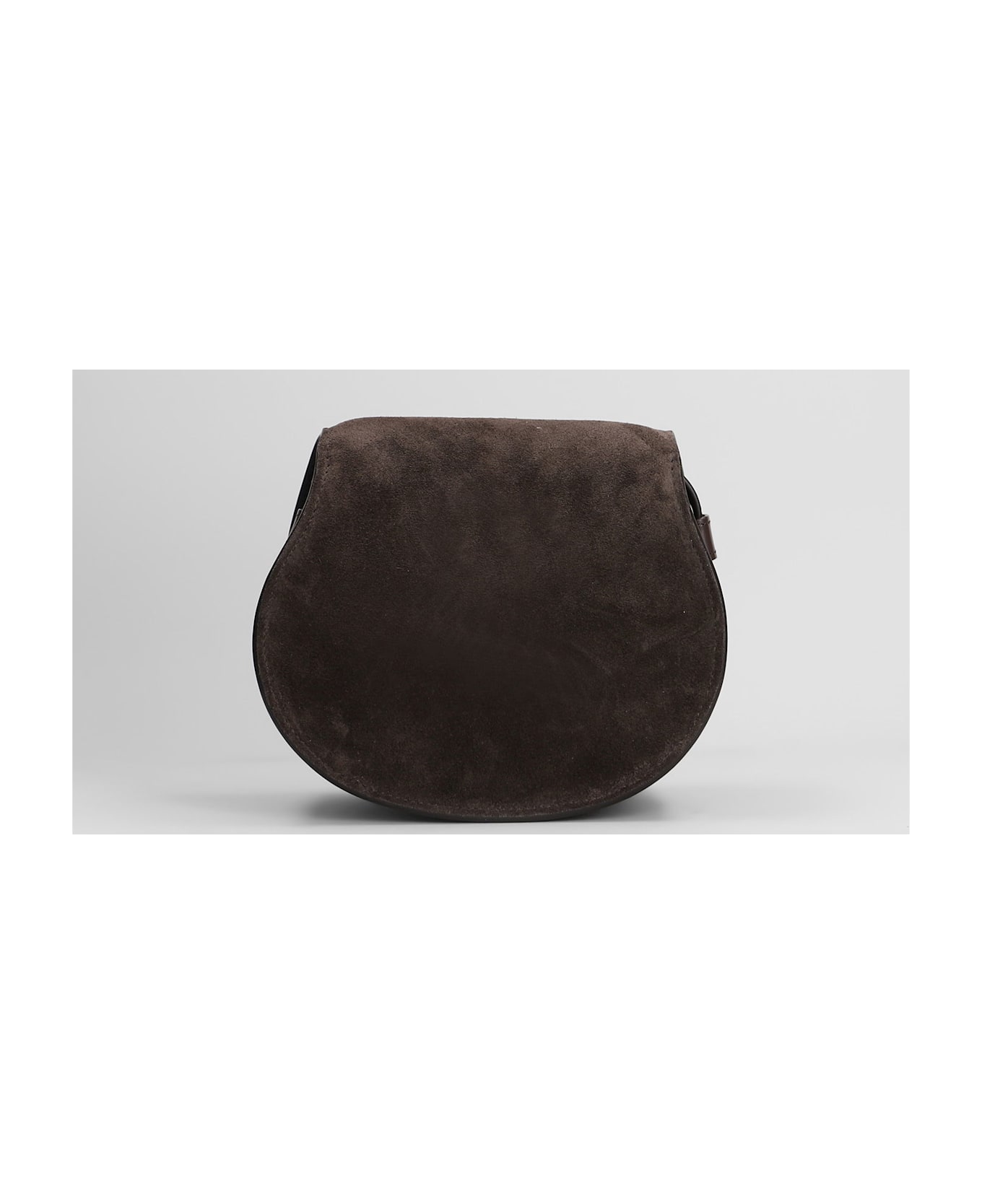 Chloé Mercie Shoulder Bag In Brown Suede - brown