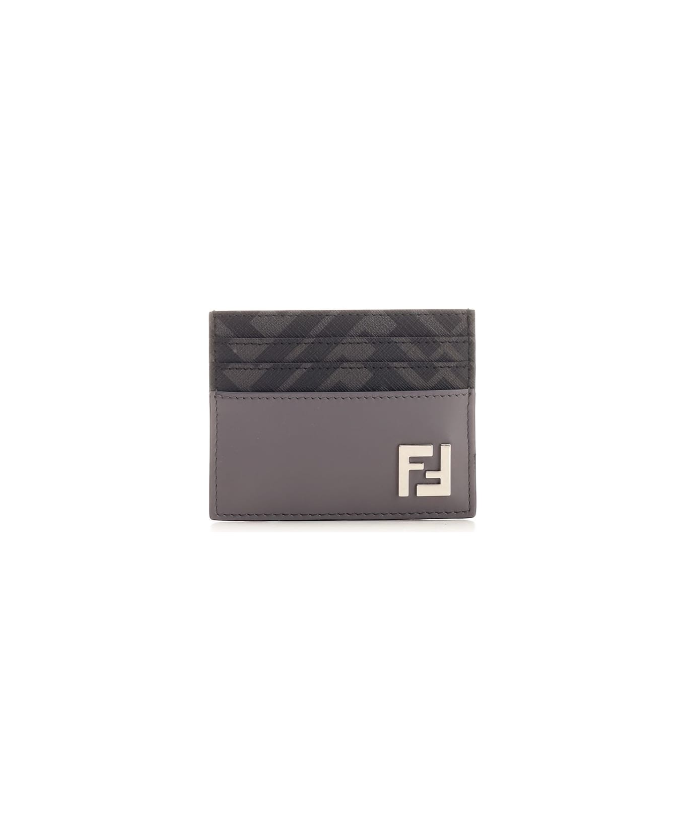 Fendi Diagonal Card Holder - Grey