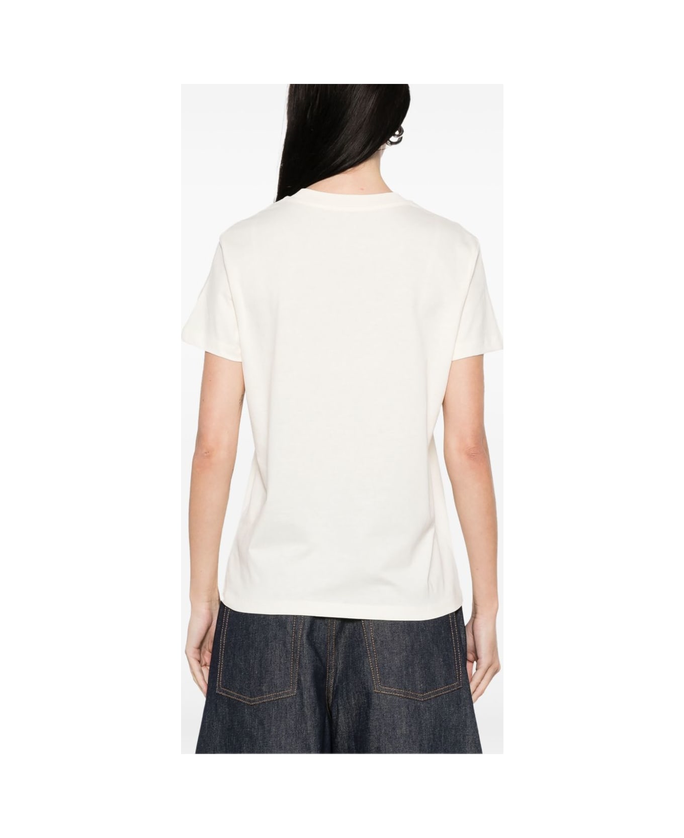 Moncler Logo Cotton T-shirt - Beige