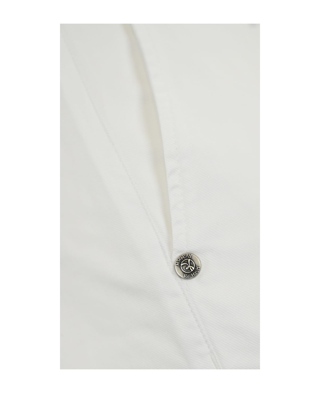 Re-HasH Mucha Chino Trousers In Cotton - Bianco