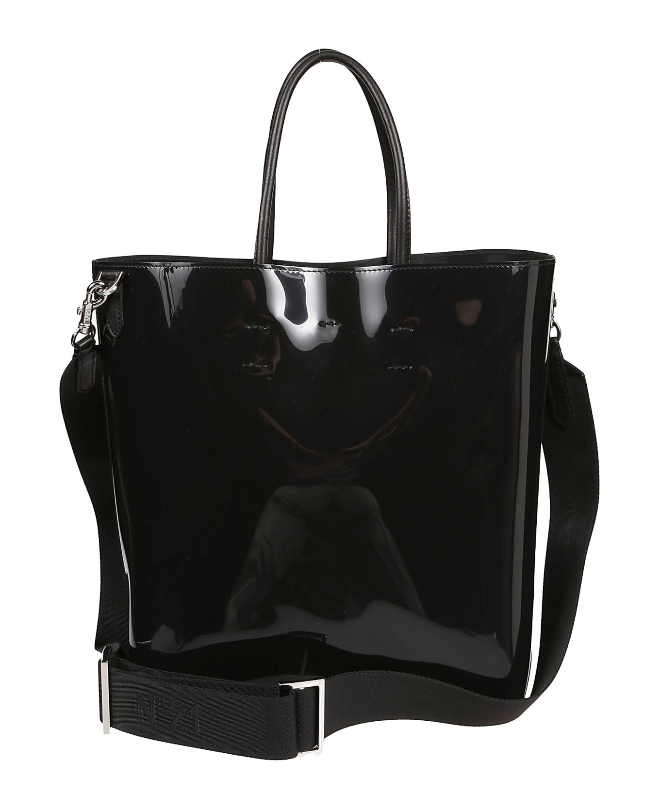 N.21 Vertical Shopper Bag - Dark Black トートバッグ