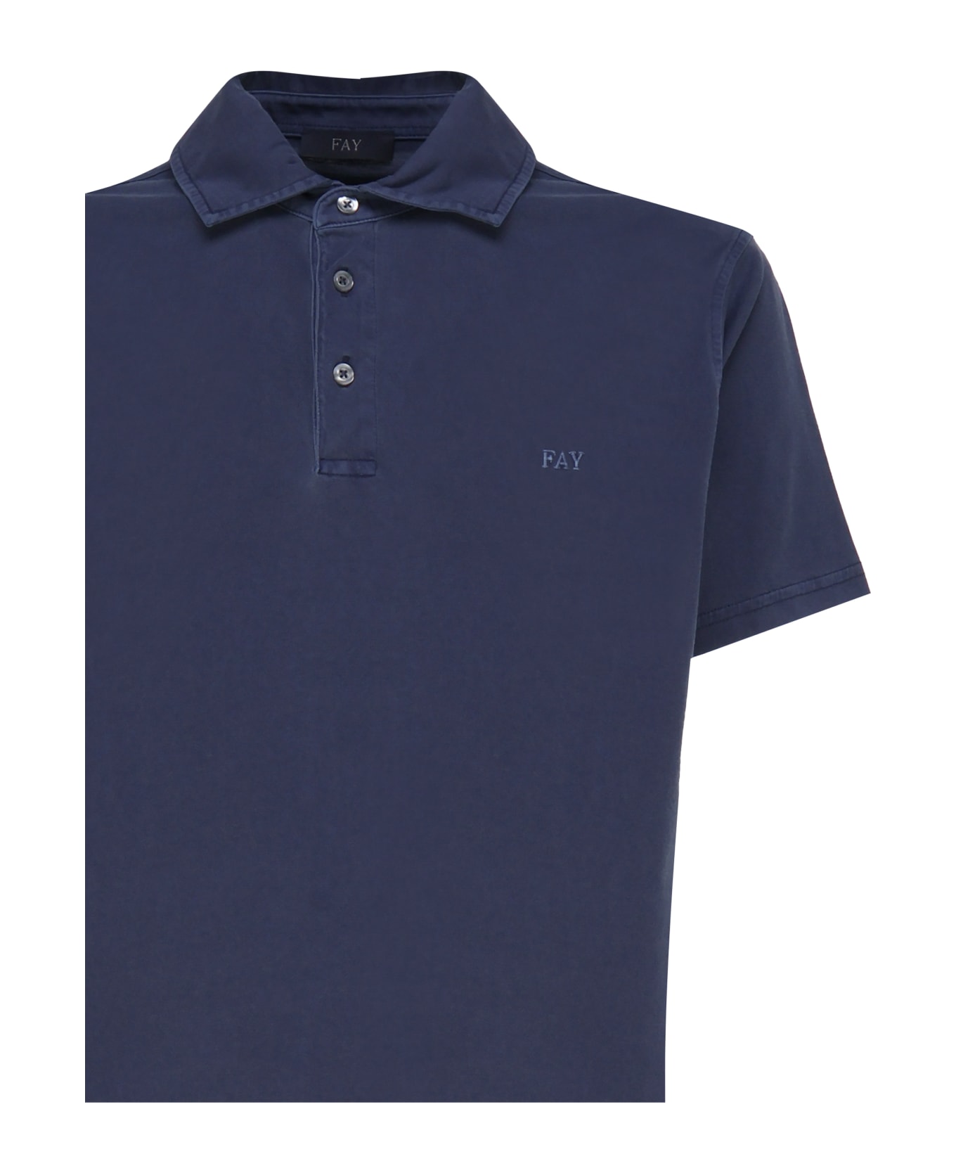 Fay Polo T-shirt In Cotton - Blue ポロシャツ