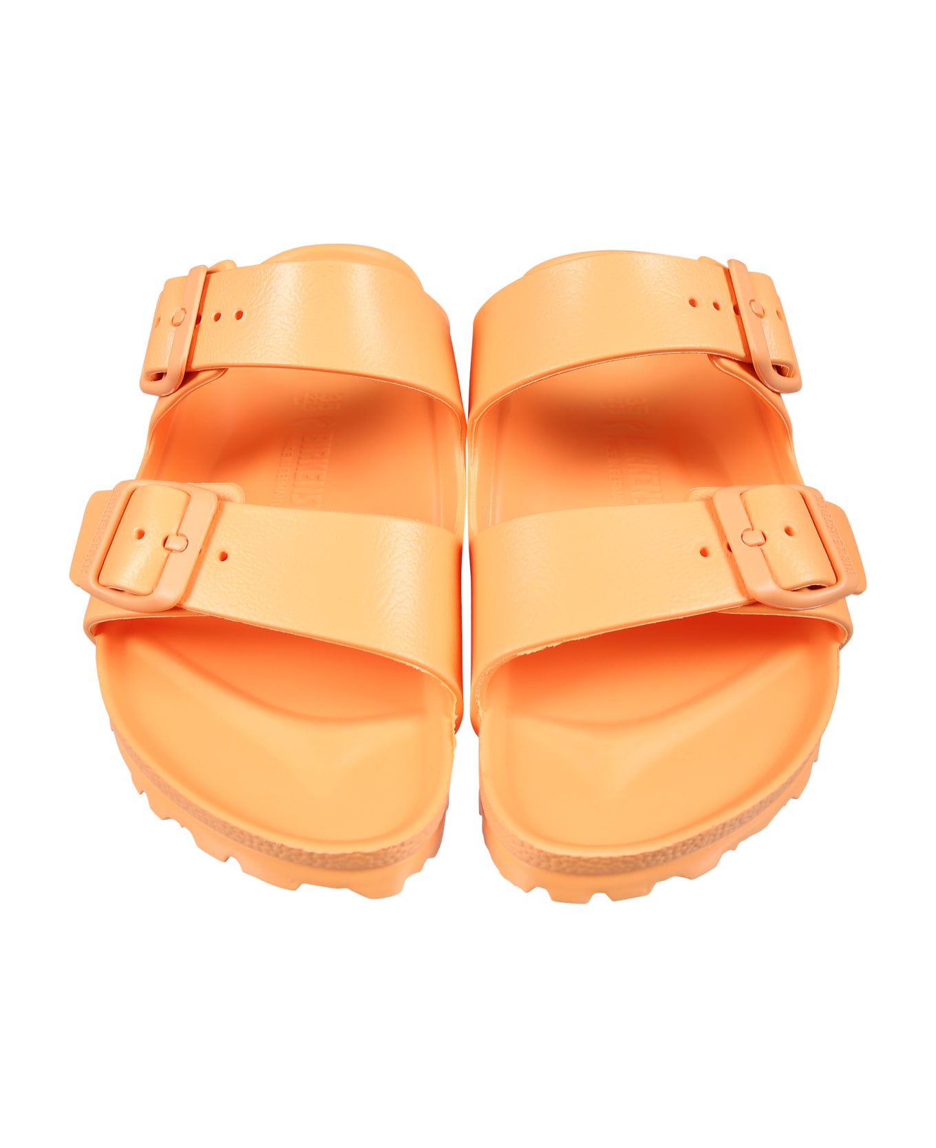 Birkenstock Arizona Eva Orange Slippers For Kids With Logo - Orange