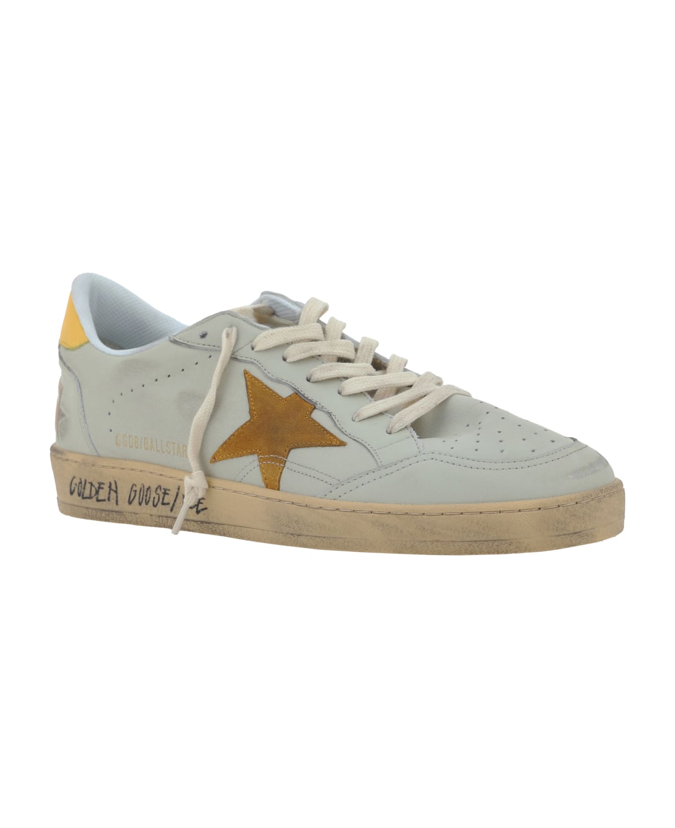 Golden Goose Ballstar Sneakers - White/cathay Spice/mimosa