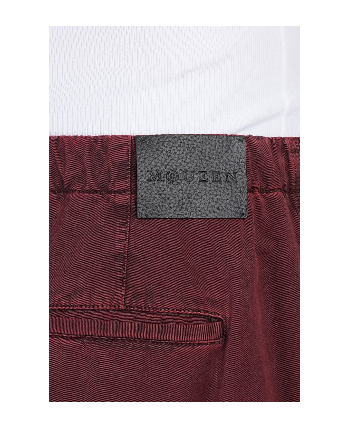 Alexander McQueen Pants In Bordeaux Cotton - bordeaux
