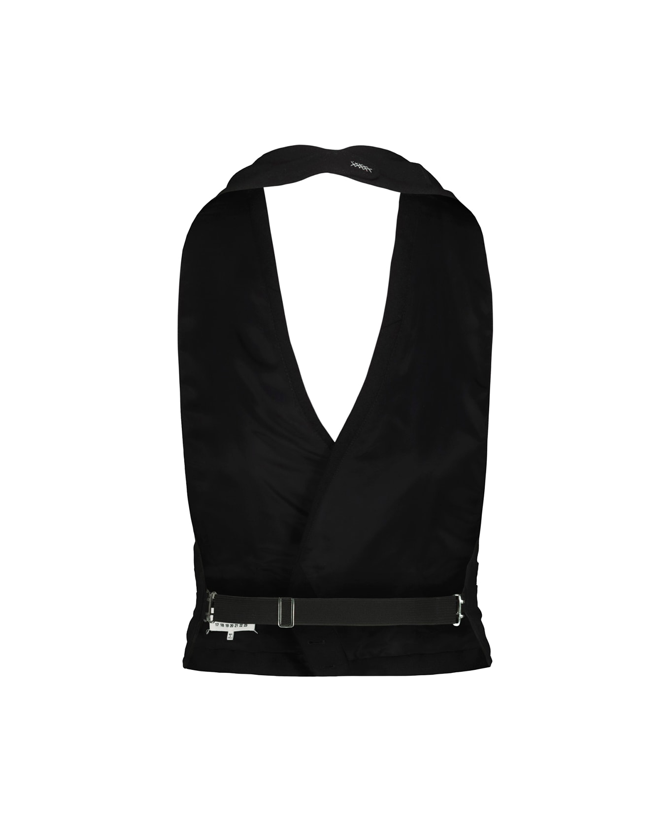 Maison Margiela Halterneck Sleeveless Double-breasted Waistcoat - Black