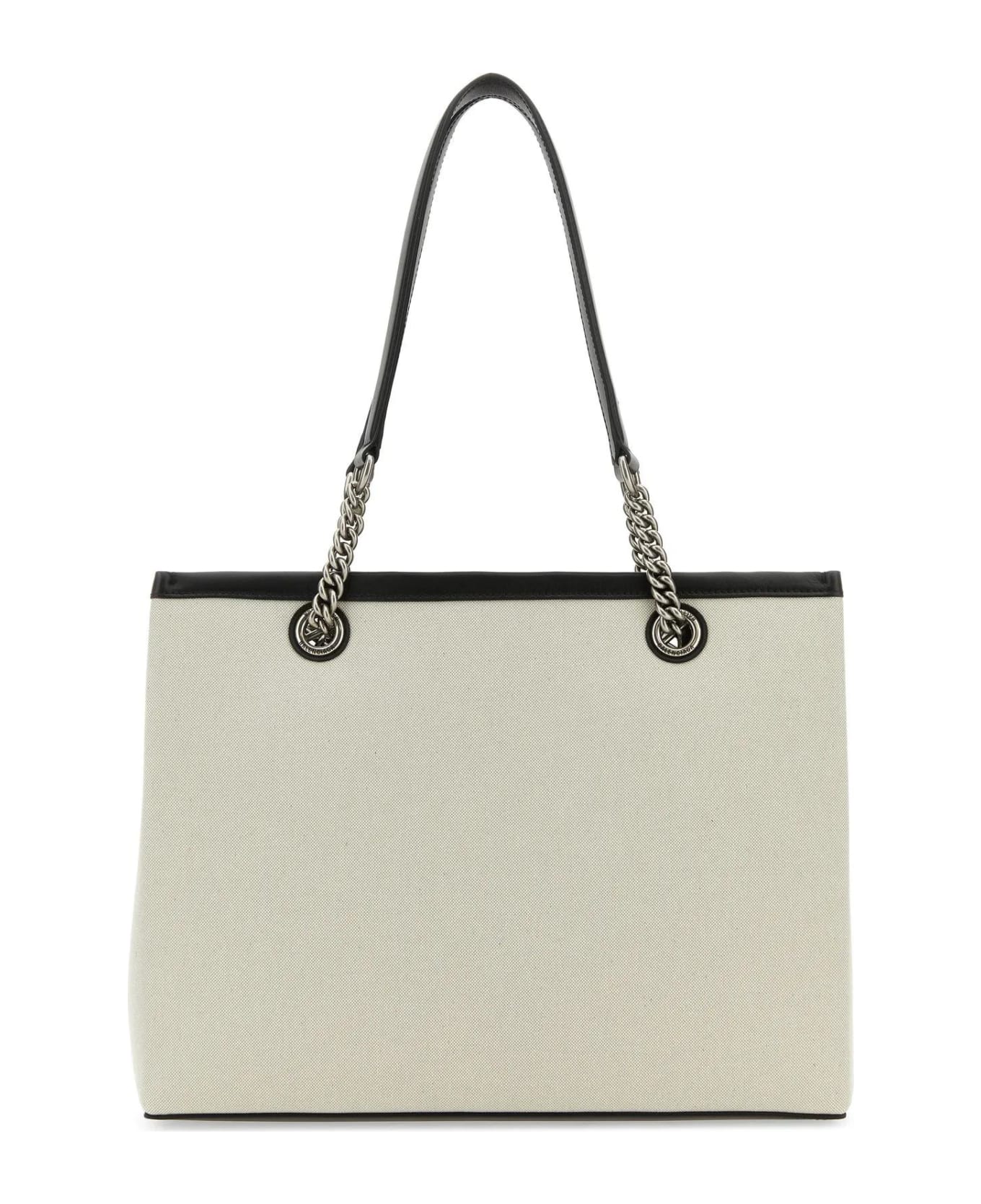 Balenciaga Ivory Canvas M Duty Free Shopping Bag - Beige