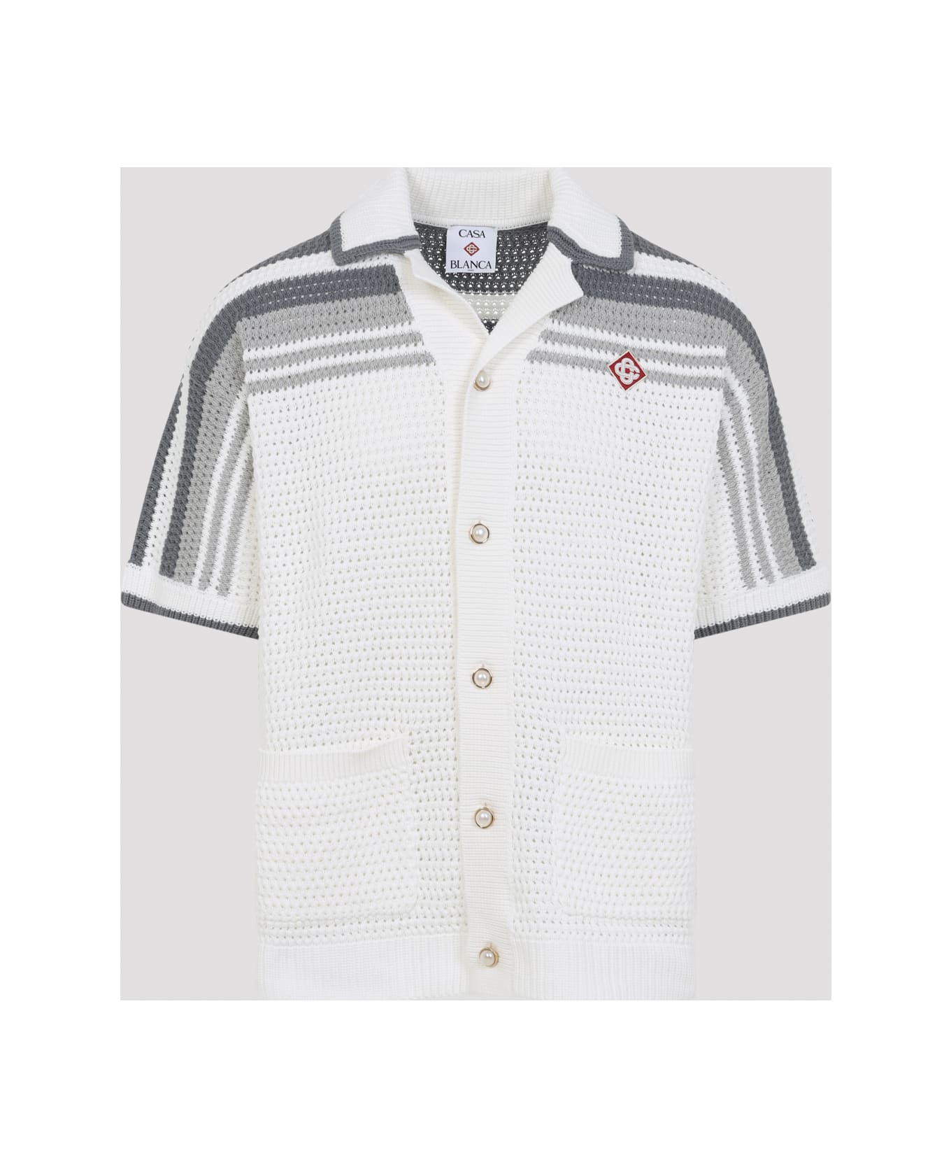 Casablanca Crocheted Shirt - White Grey