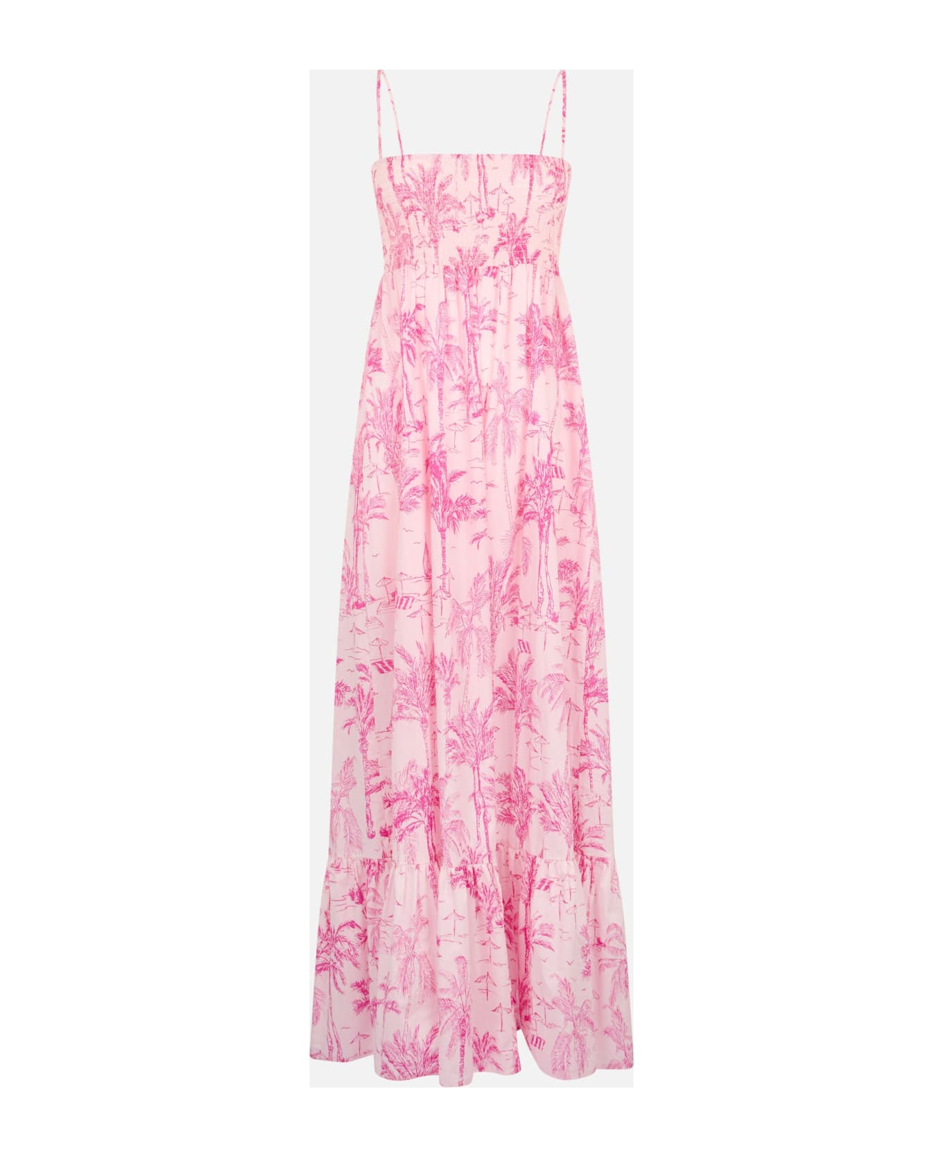 MC2 Saint Barth Woman Cotton Dress Jemma With Smocked Embroidery - PINK