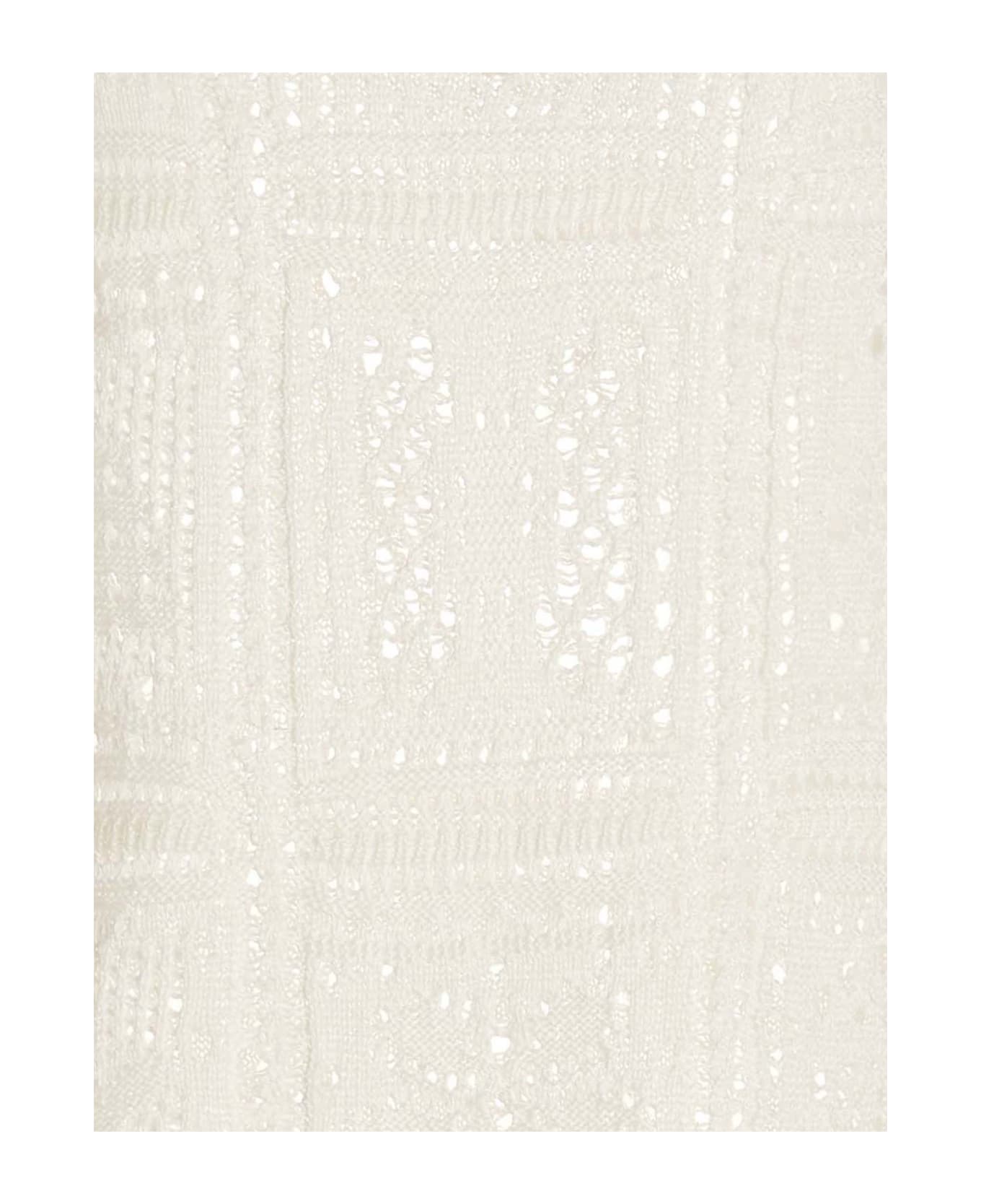 Avril8790 Crochet Top Tank - White