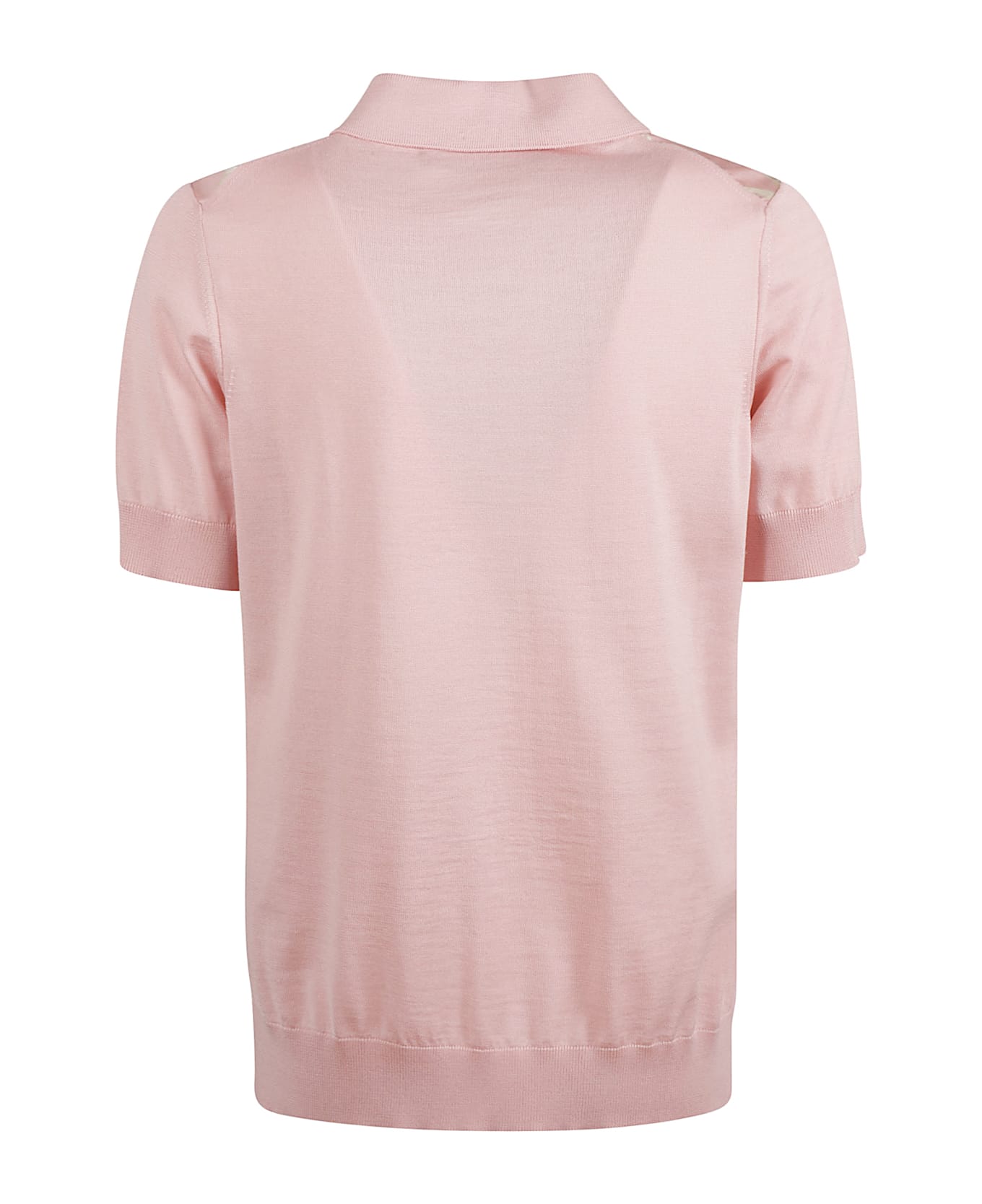 Versace Silk Twill Polo Shirt - Dusty
Rose+Coral+Bone