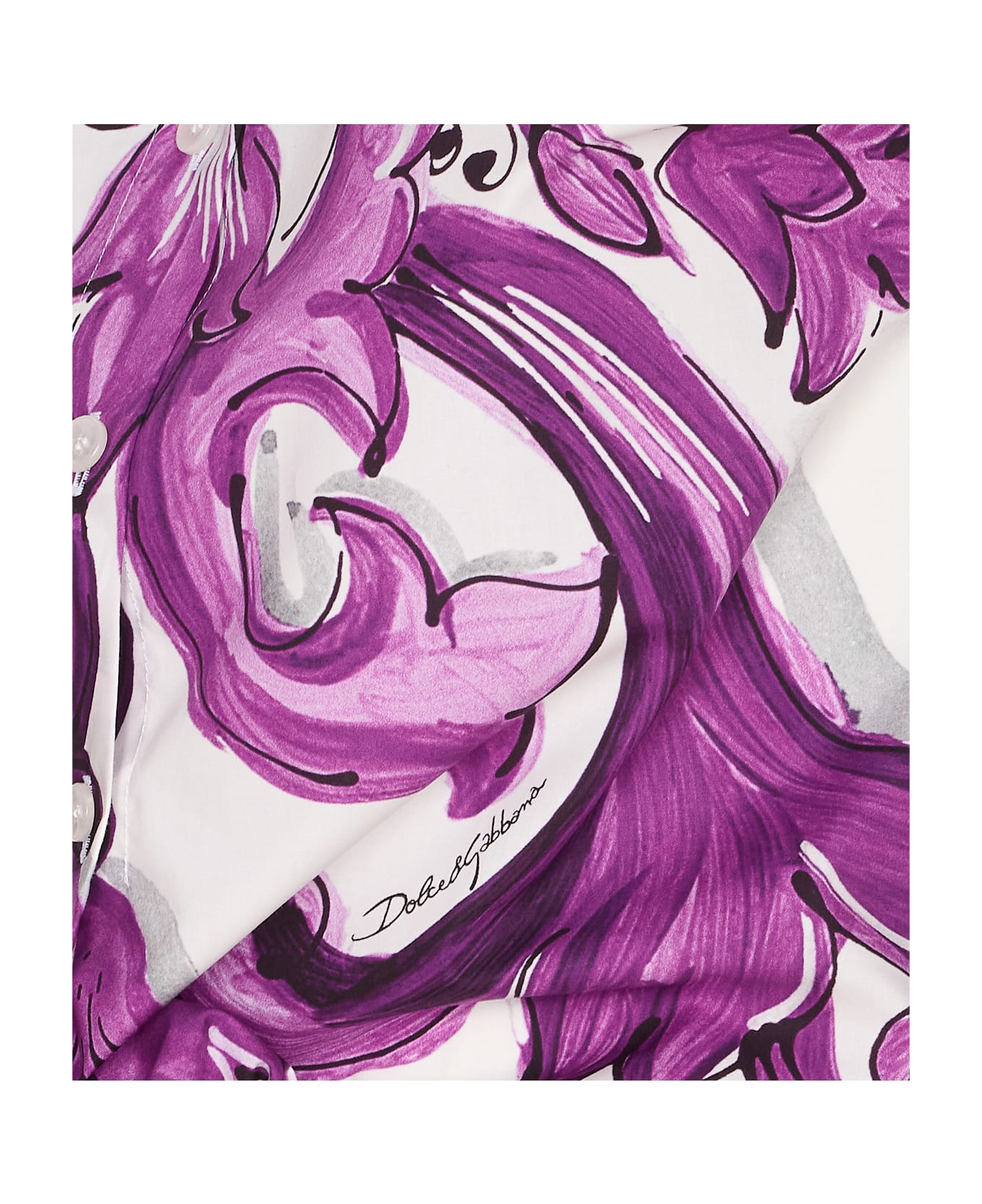 Dolce 
Gabbana Maiolica Print Shirt - Purple