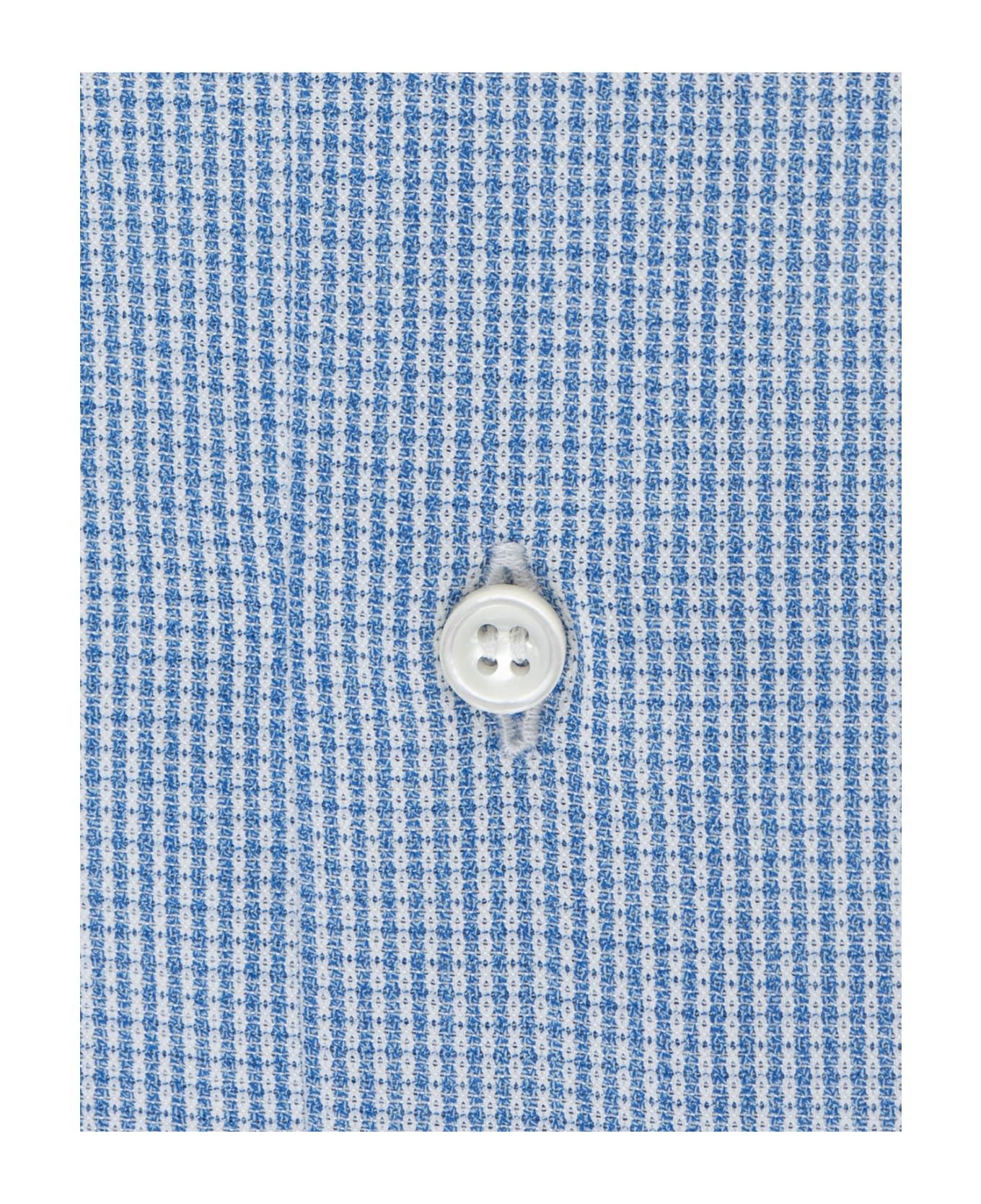 Fray Regular Fit Shirt In Light Blue Linen - Blue