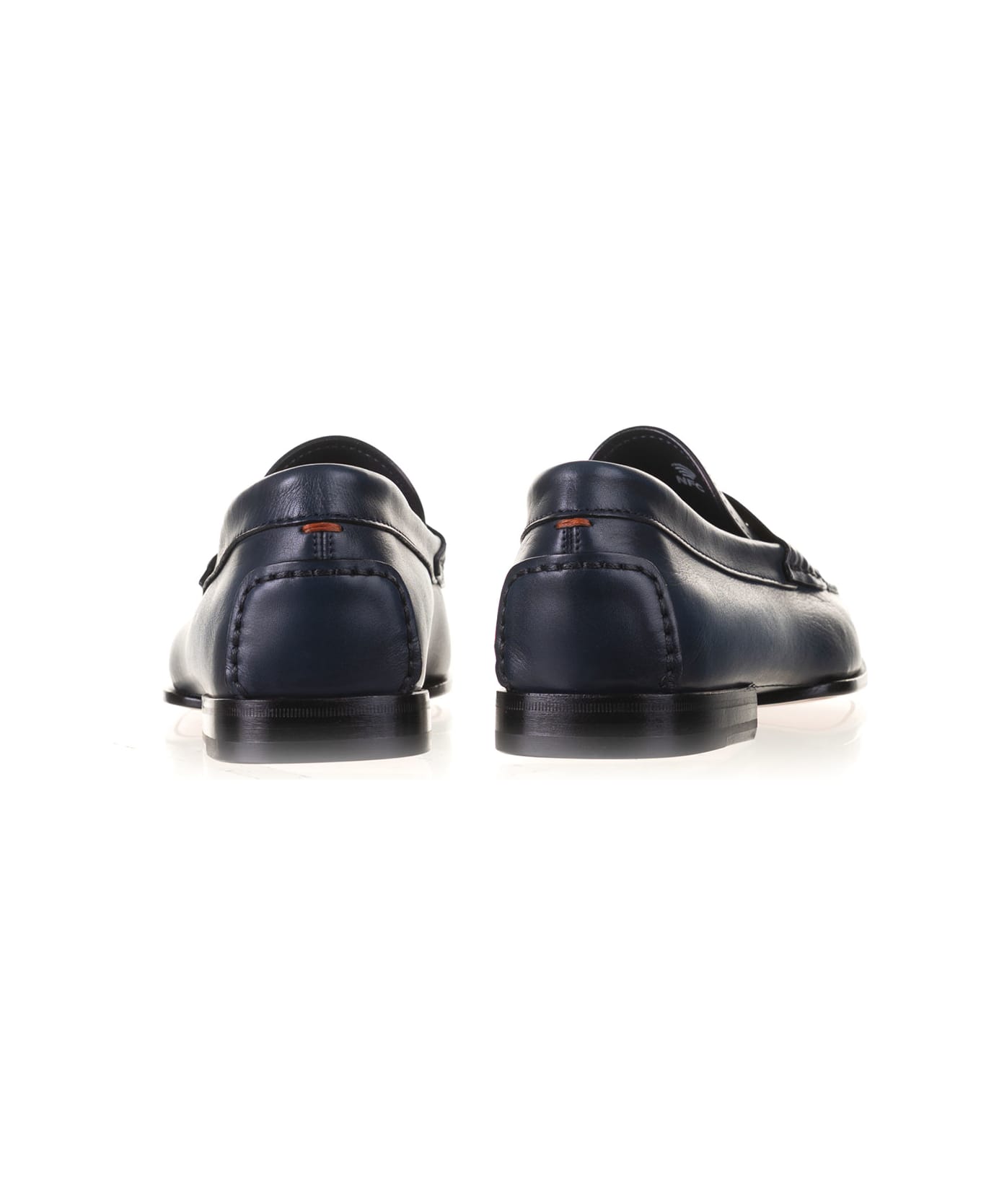 Santoni Leather Loafer With Band | italist