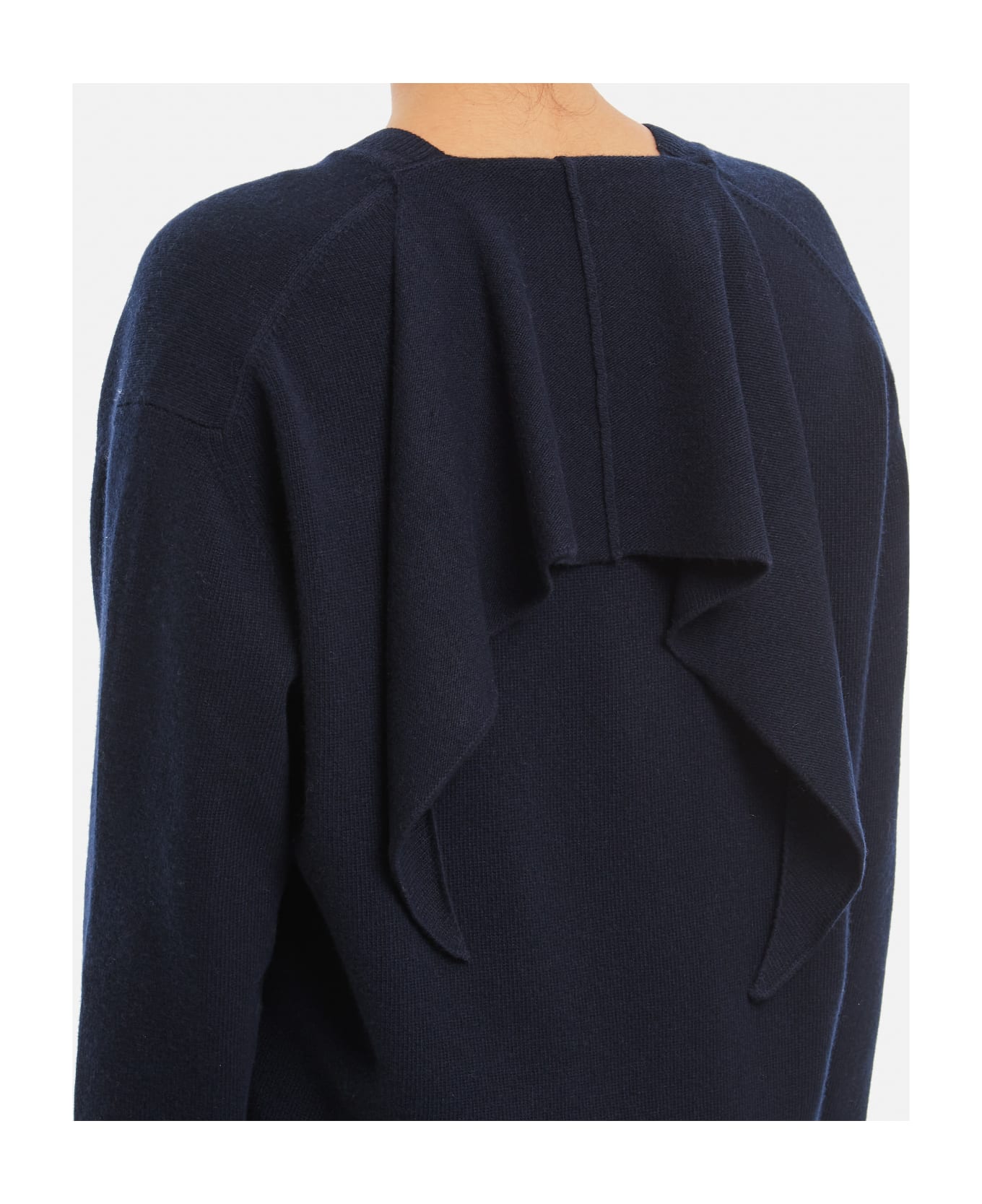 Plan C Wool Cashmere V Neck Sweater - Blue ニットウェア