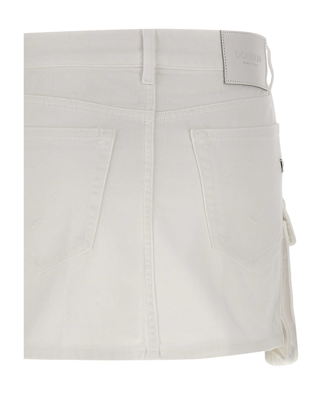 Dondup Cotton Miniskirt - WHITE