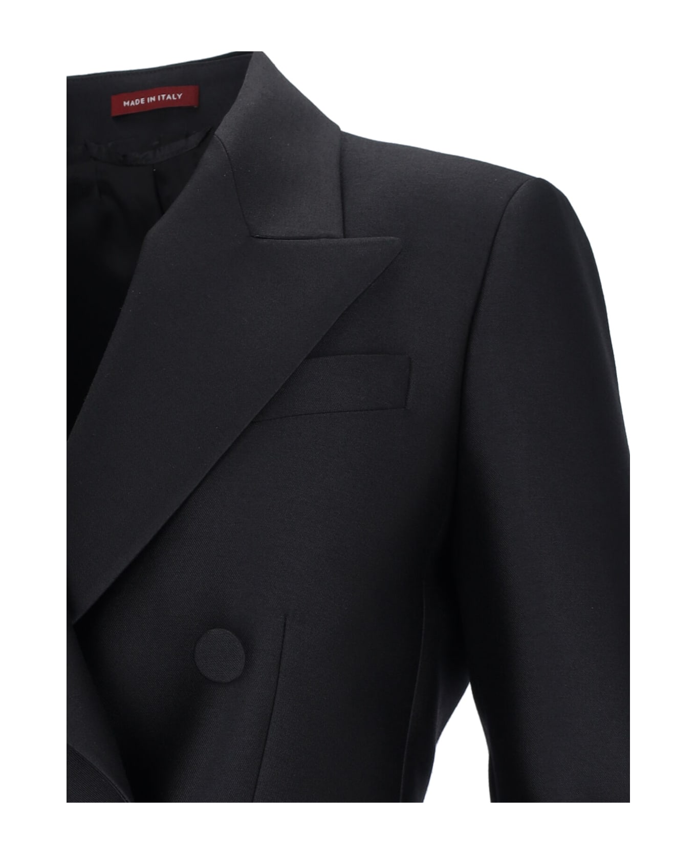 Gucci Double-breasted Wool And Silk Jacket - Black