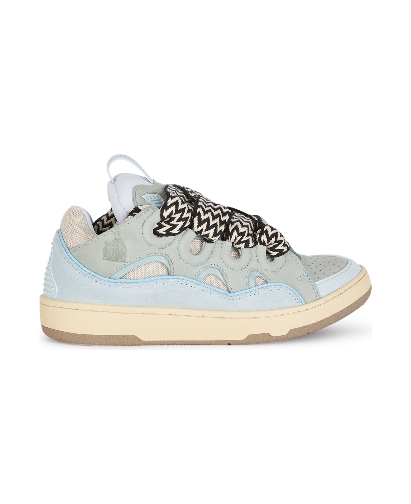 Lanvin Multicolor Leather And Fabric Curb Sneakers - 21