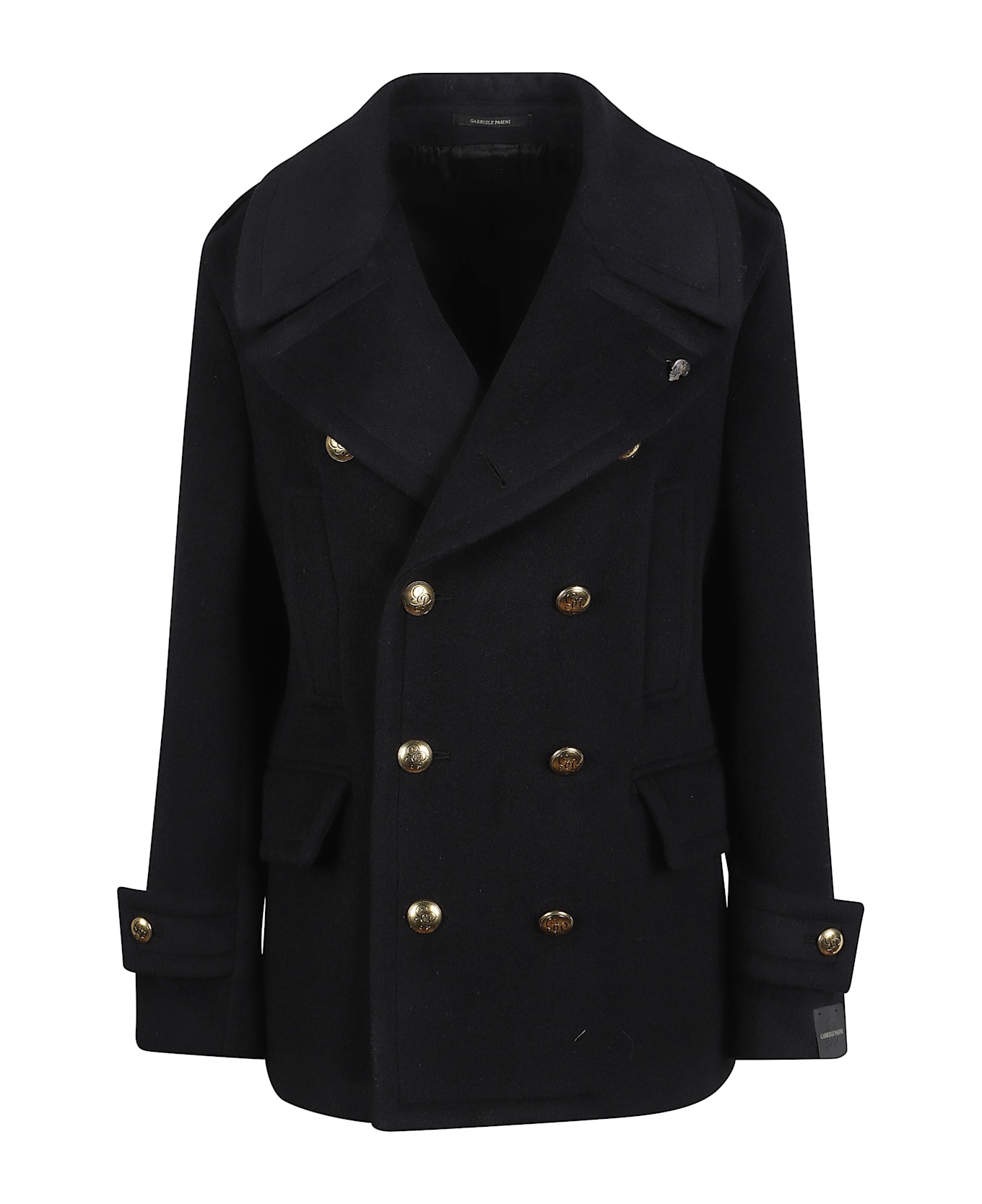 Gabriele Pasini Double Breasted Coat With Bottons - Blue