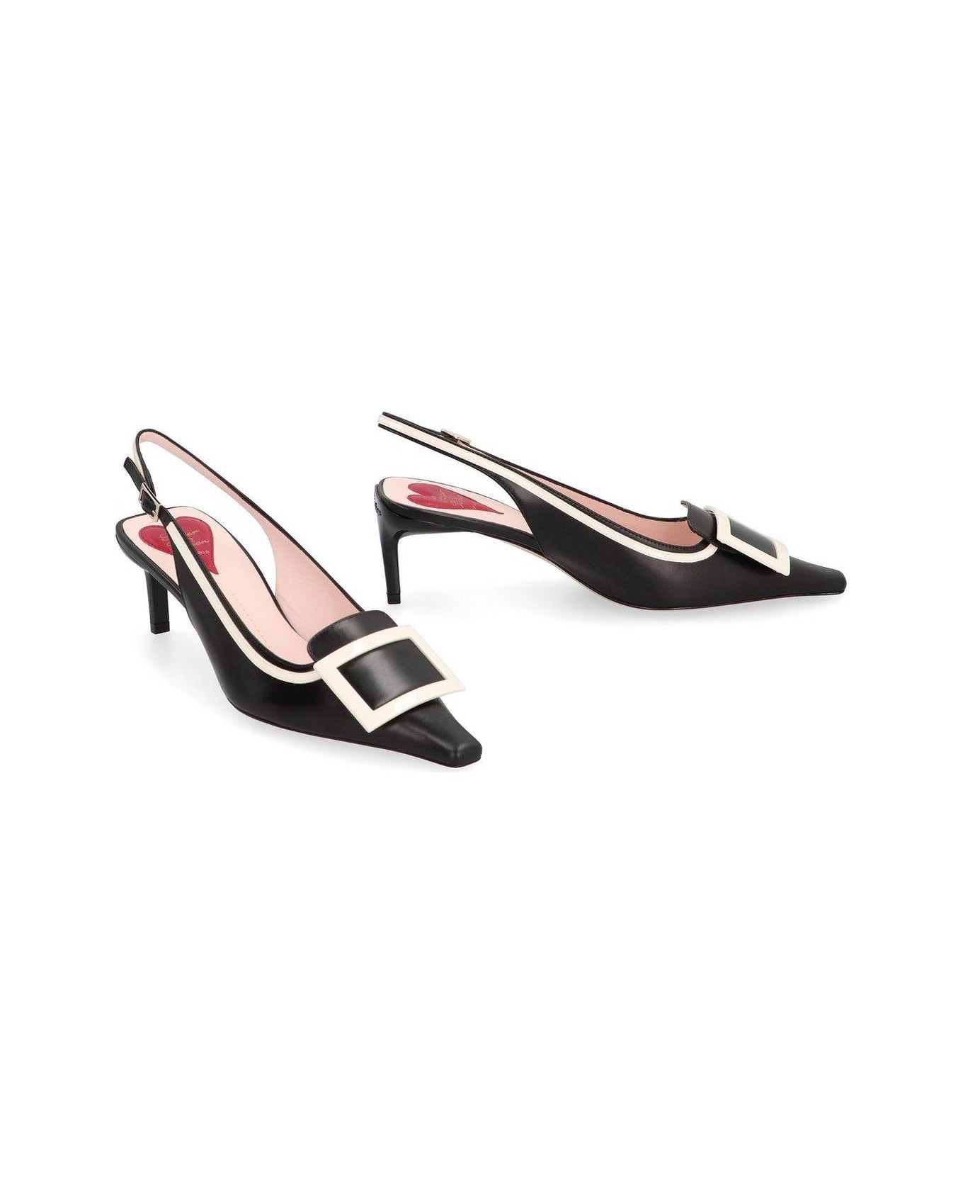 Roger Vivier Viv
 Canard Slingback Pumps - B999NEROC019CIRE