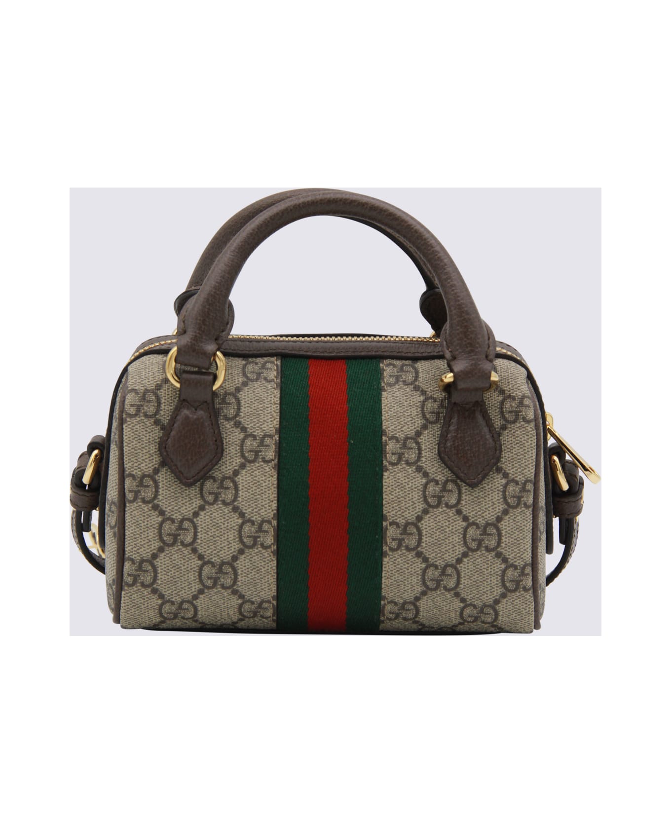 Gucci Beige Leather Ophidia Mini Bag - BEIGE