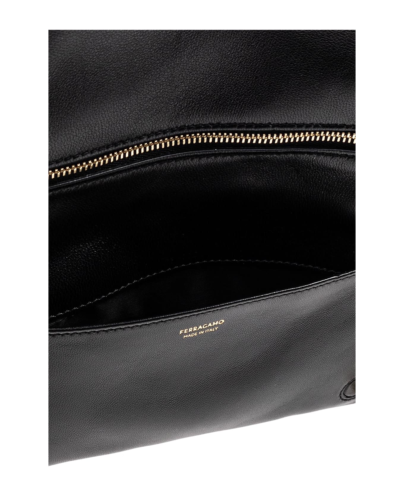Ferragamo Wallet On A Chain - Black