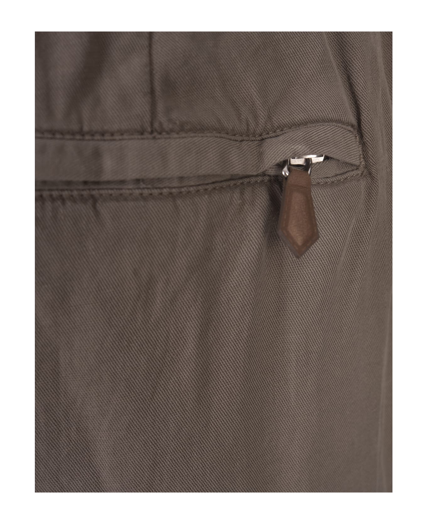 PT Torino Mud Linen Blend Soft Fit Trousers - Tortora