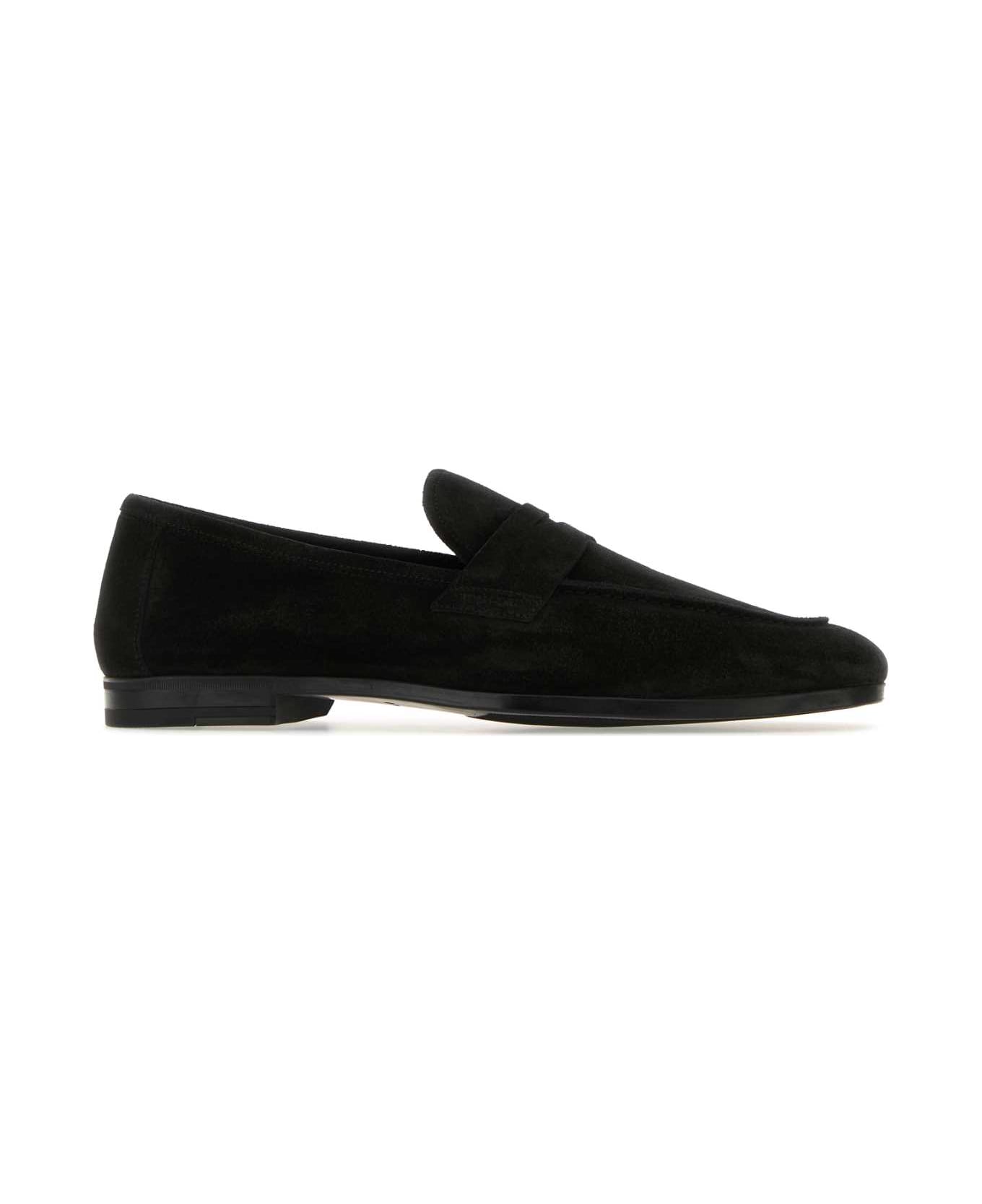 Tom Ford Black Suede Sean Loafers - BLACK ローファー＆デッキシューズ