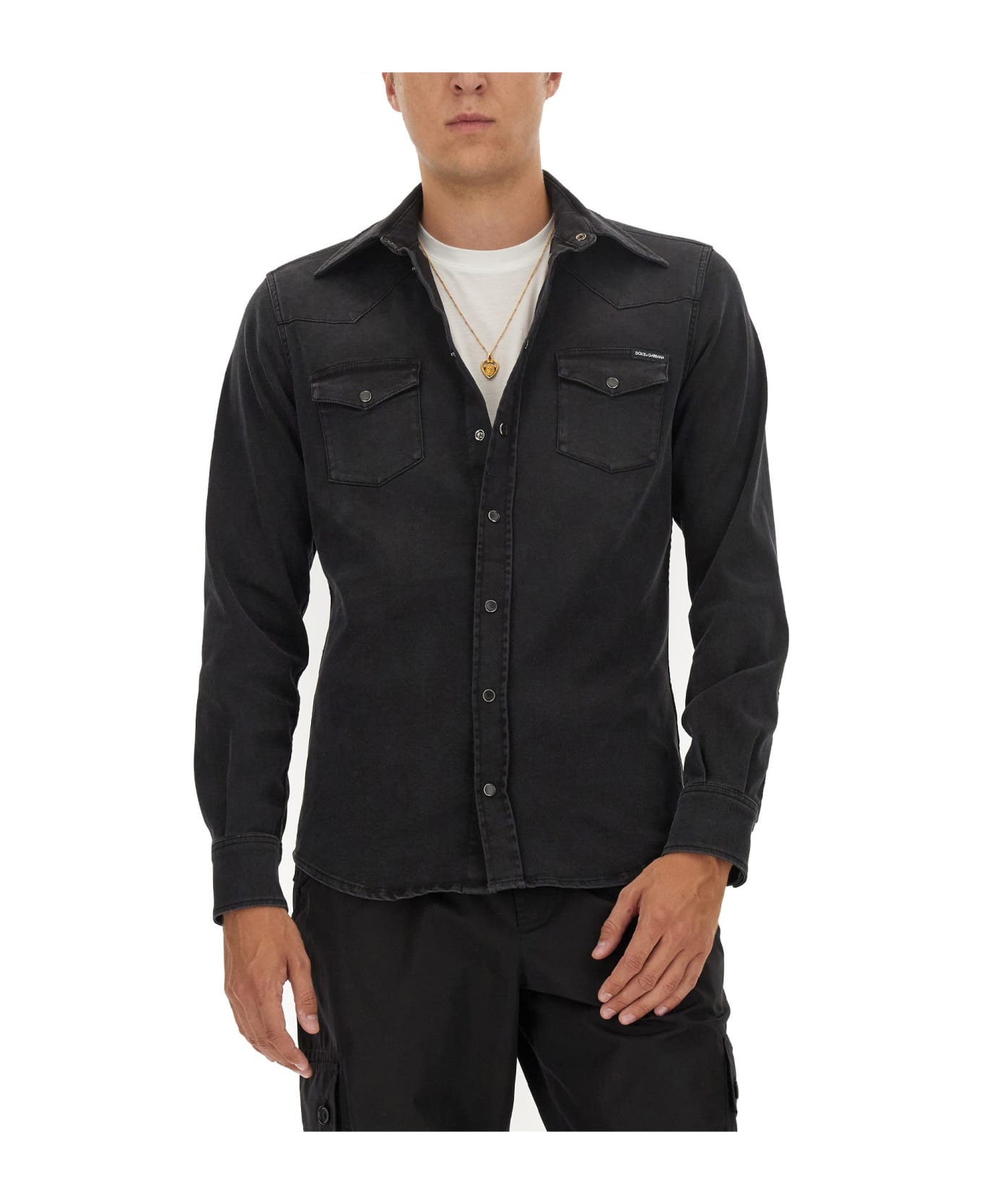 Dolce 
Gabbana Denim Shirt - Grey