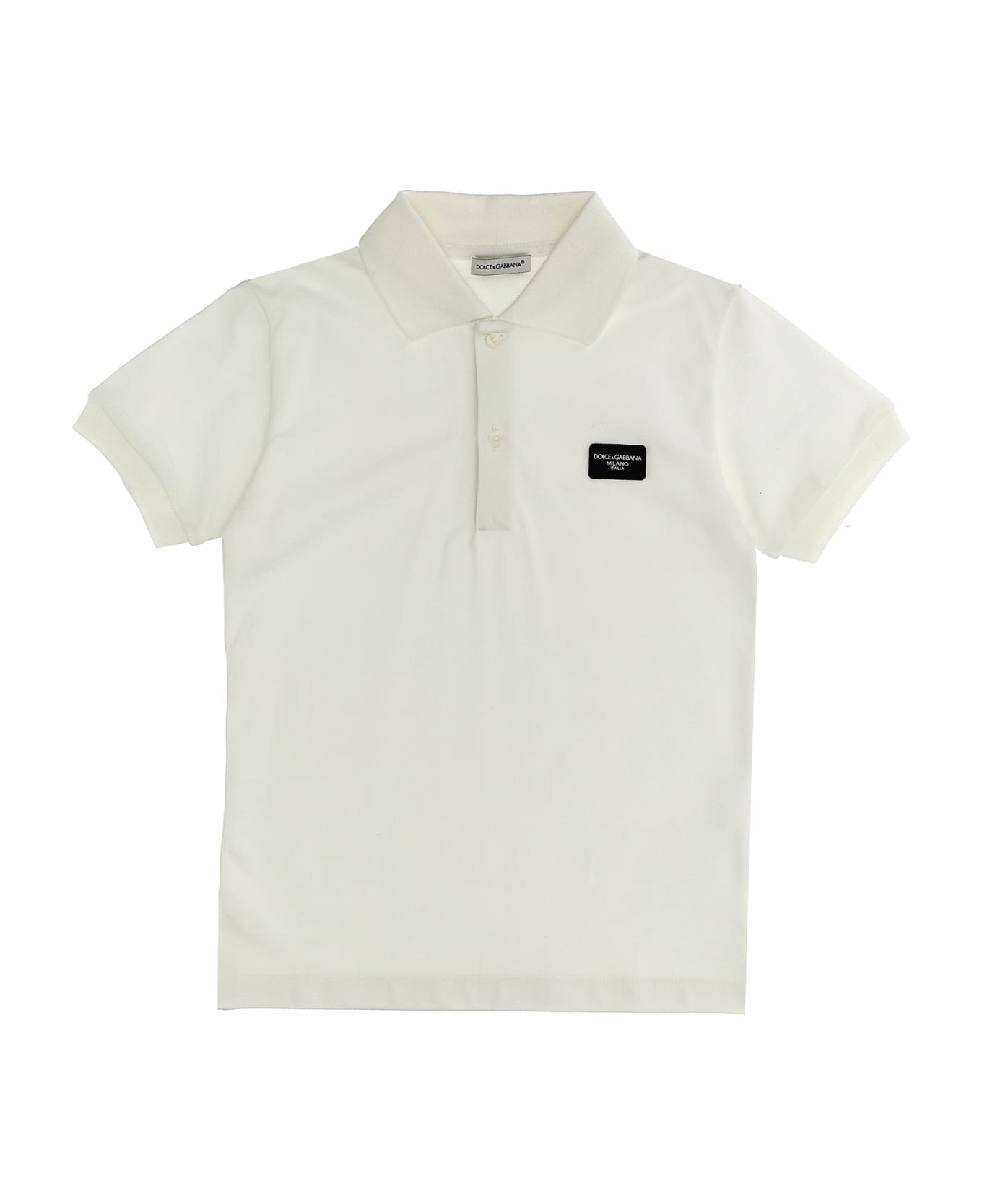 Dolce & Gabbana Logo Polo Shirt - White