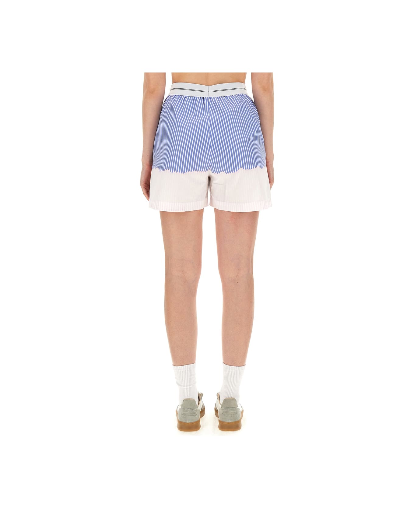 MSGM Shorts With Logo Band - BABY BLUE ショートパンツ
