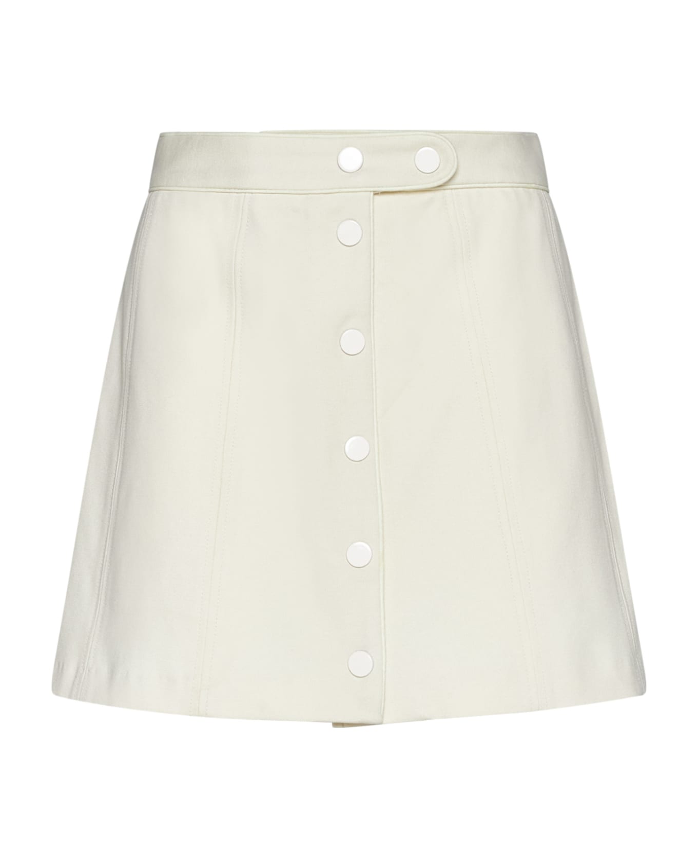 A.P.C. Buttoned A-line Mini Skirt - Ecru