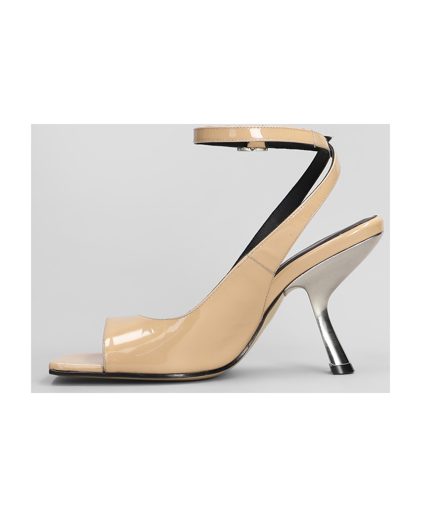Alchimia Sandals In Camel Patent Leather - Camel