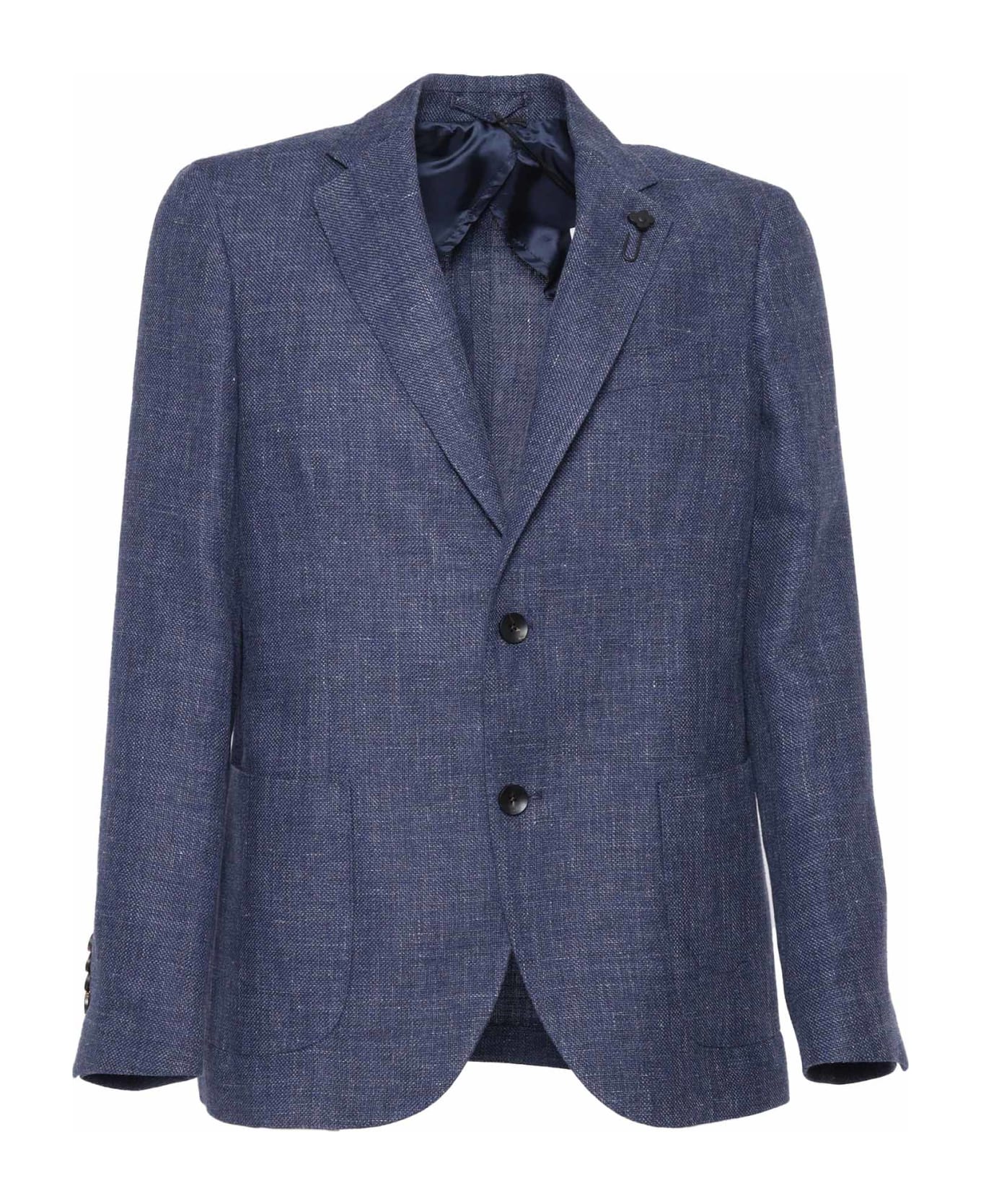 Lardini Blue Single-breasted Jacket - Denim