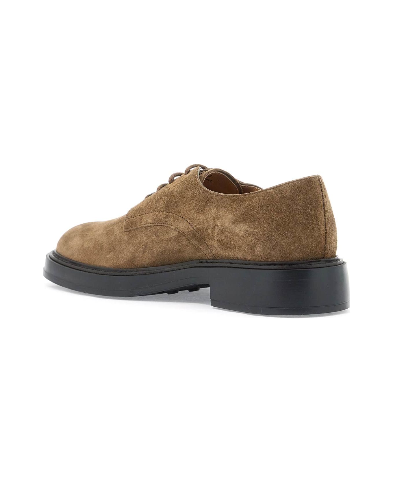 Tod's Suede Leather Lace-up Shoes - Beige