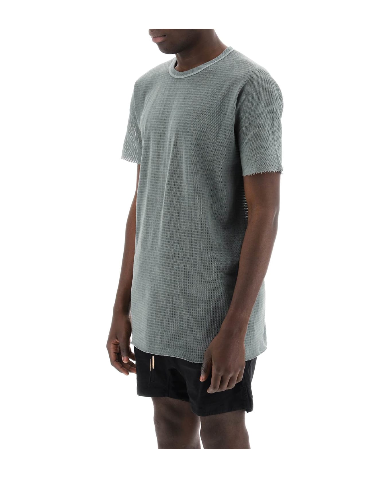 Boris Bidjan Saberi Cotton Perforated T-shirt - ALGA (Green) シャツ