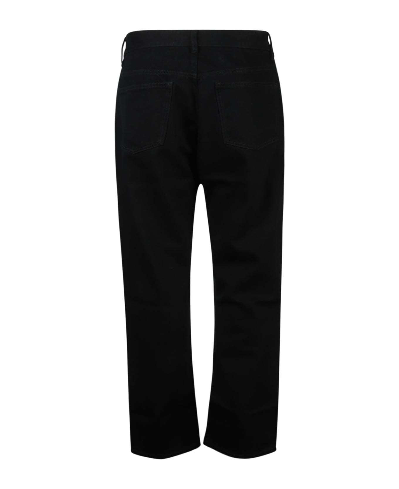 Valentino Side Studded 5 Pockets Jeans - Black
