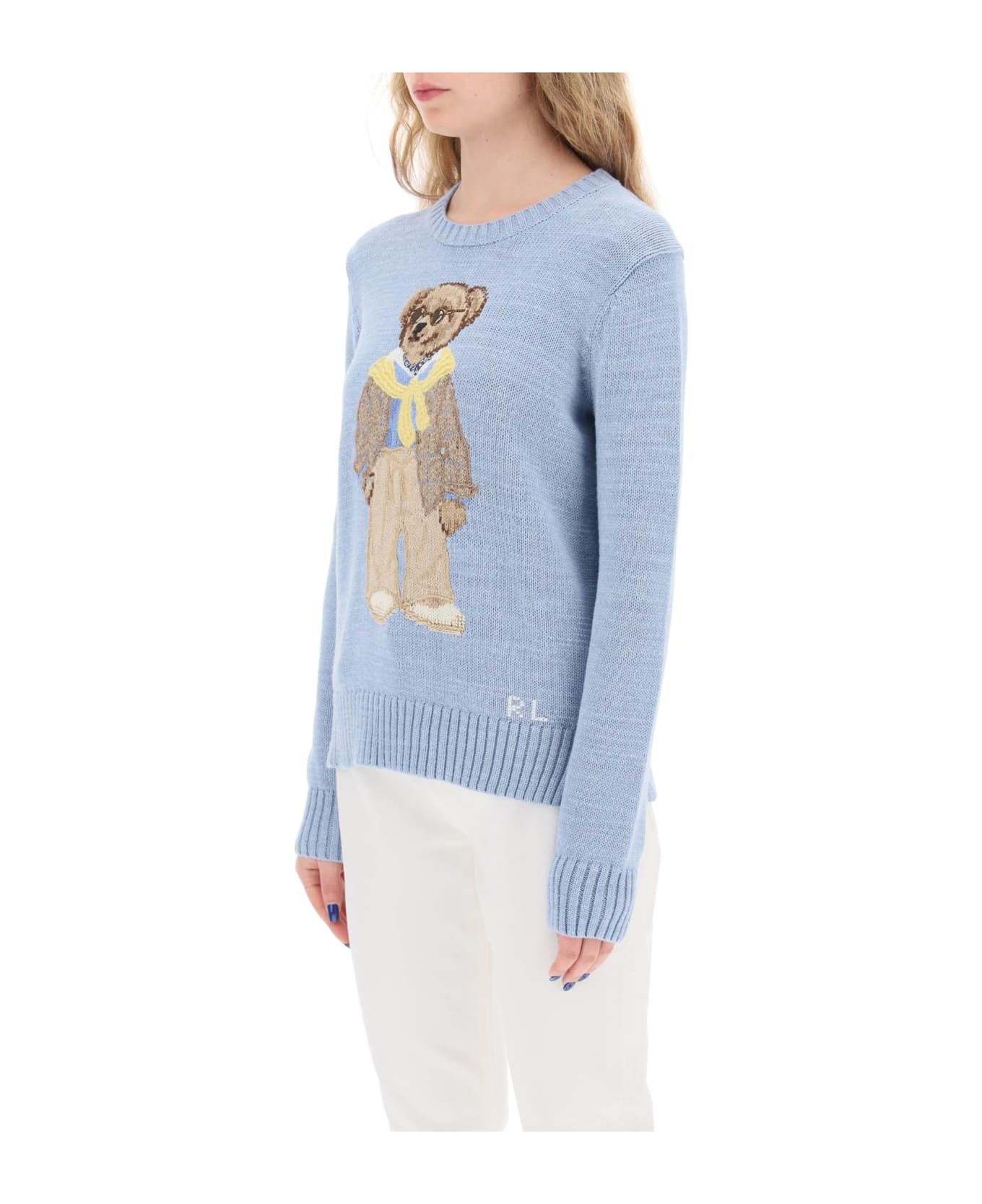 Polo Ralph Lauren 'classics' Cotton Sweater - Light Blue