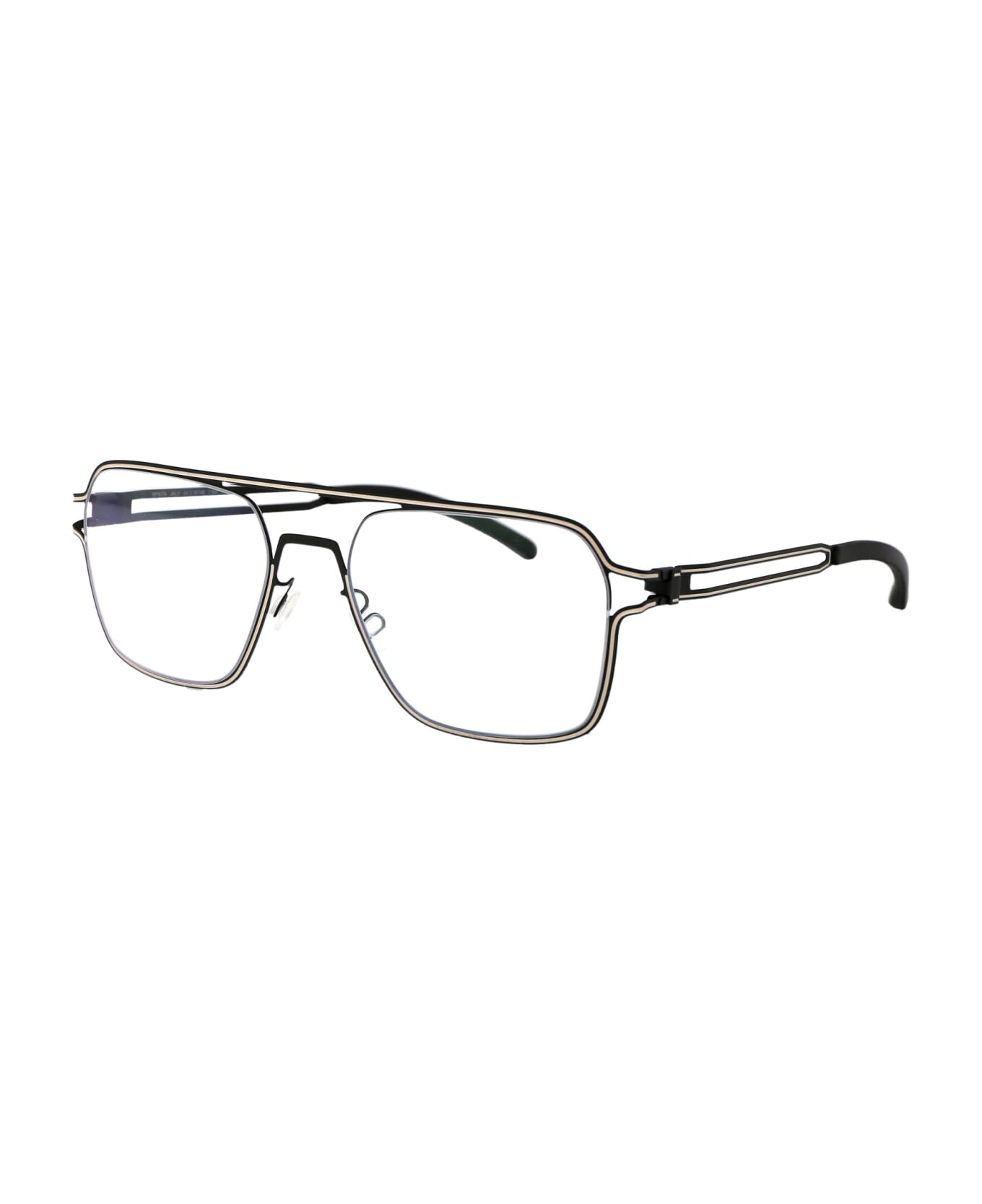Mykita Jalo Glasses - 634 Black Light Warm Grey|Clear アイウェア