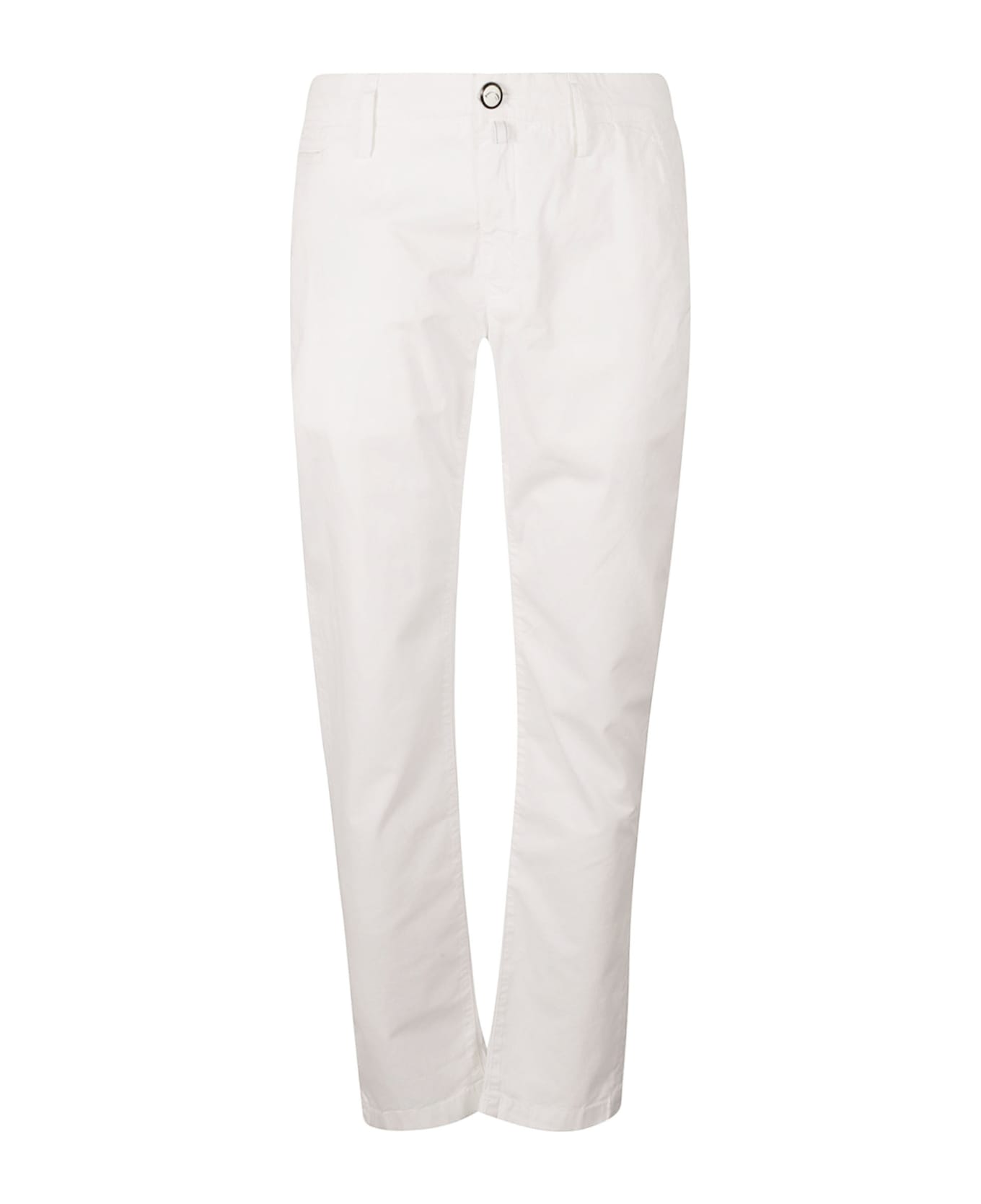 Jacob Cohen Button Fitted Trousers - Optica White