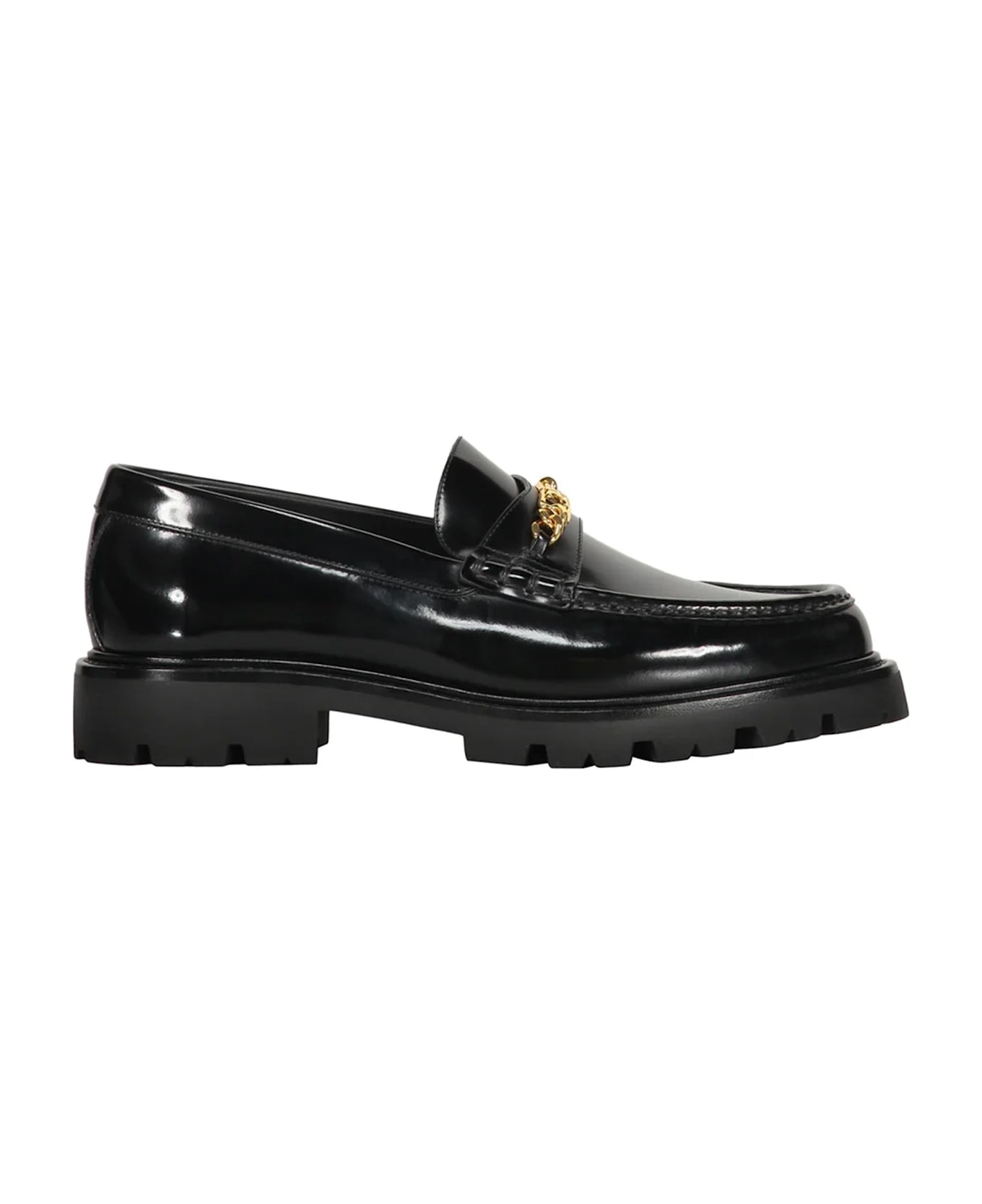 Celine Leather Loafers - Black