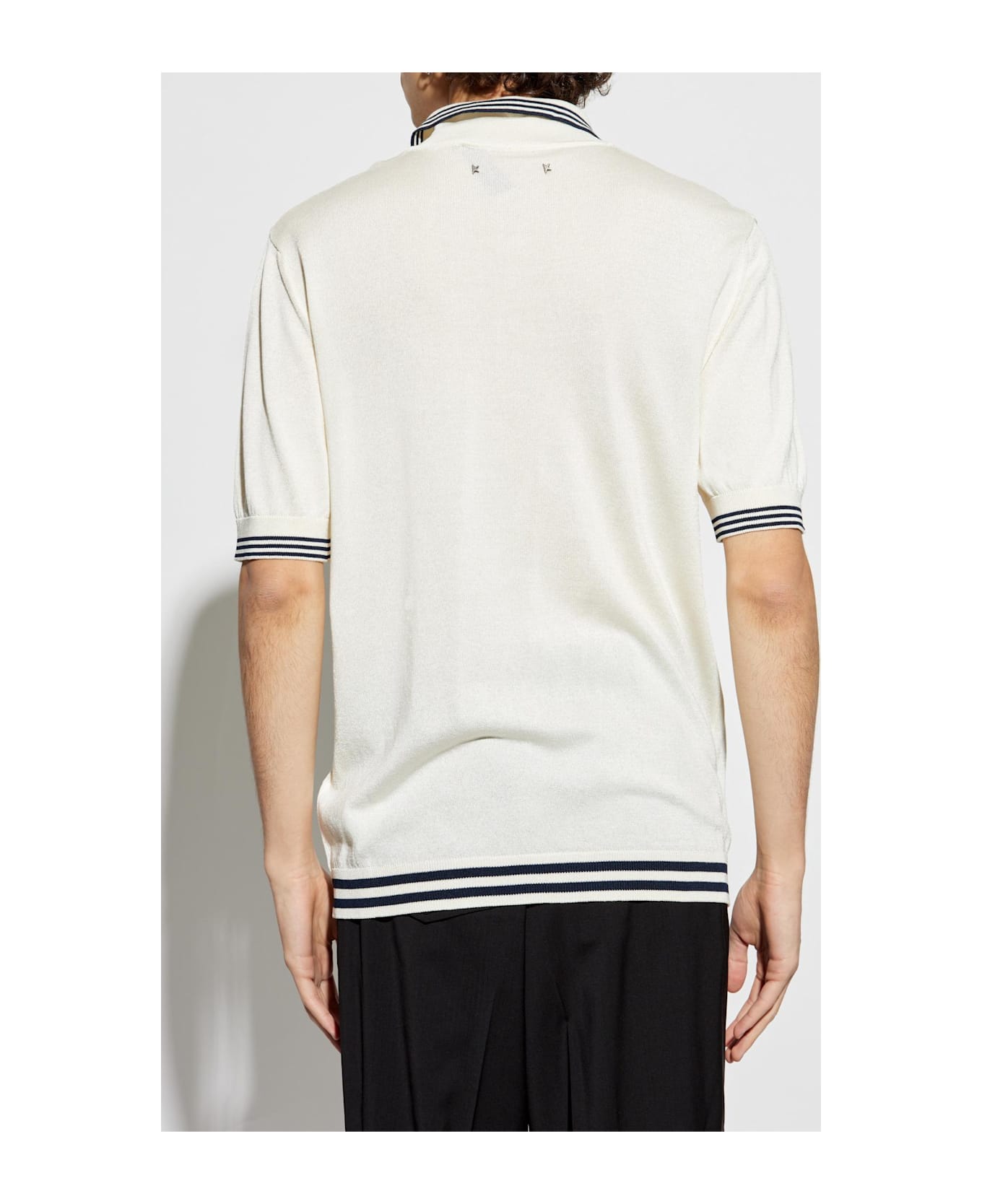 Golden Goose Striped Polo - White