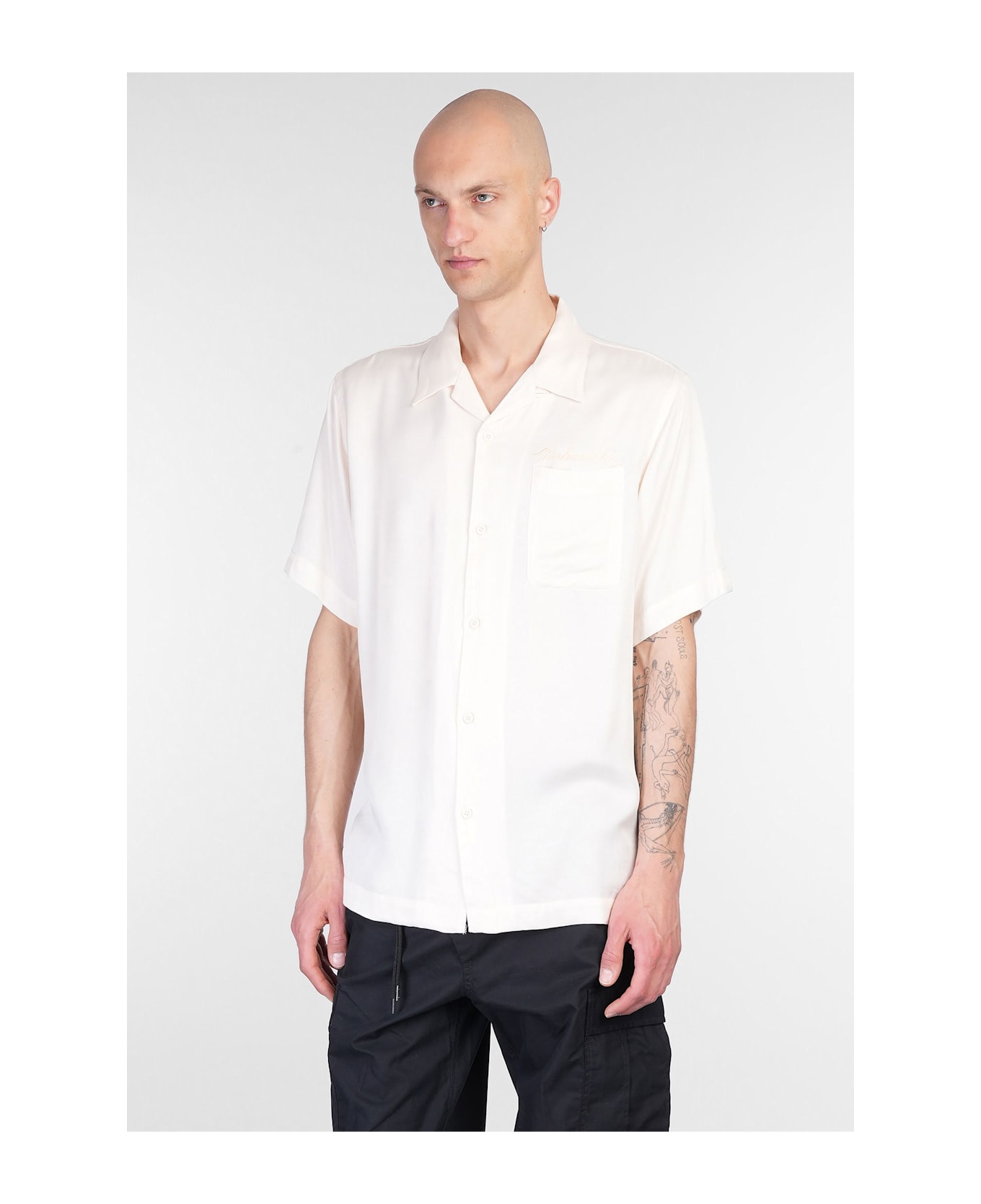 Maharishi Shirt In Beige Rayon - beige