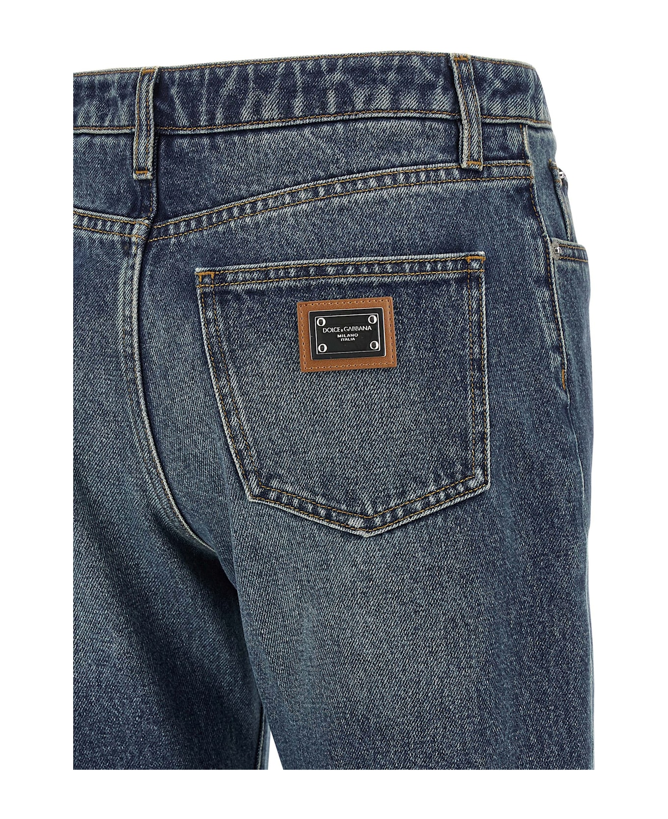 Dolce 
Gabbana Logo Tag Jeans - Blue
